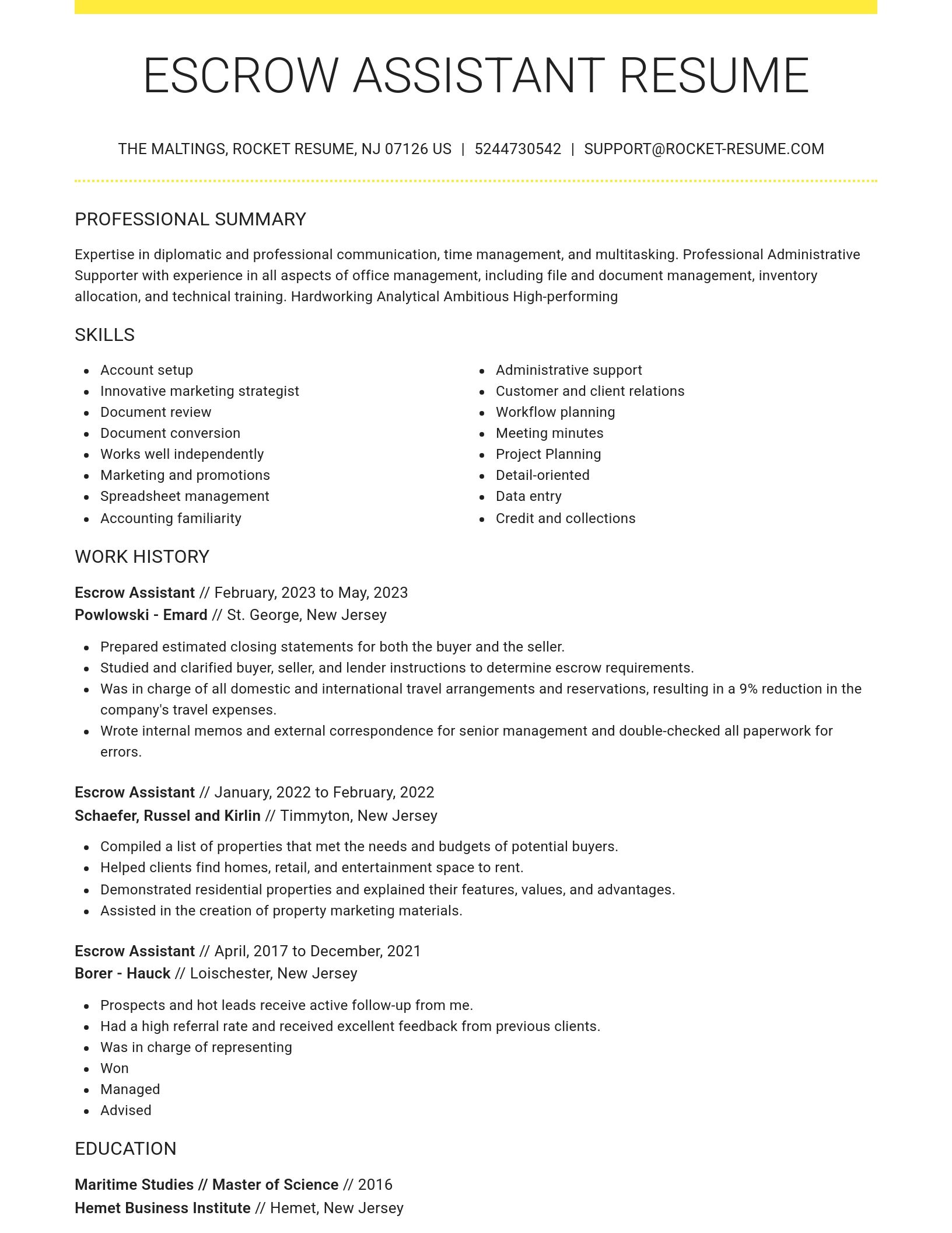 Grand resume template