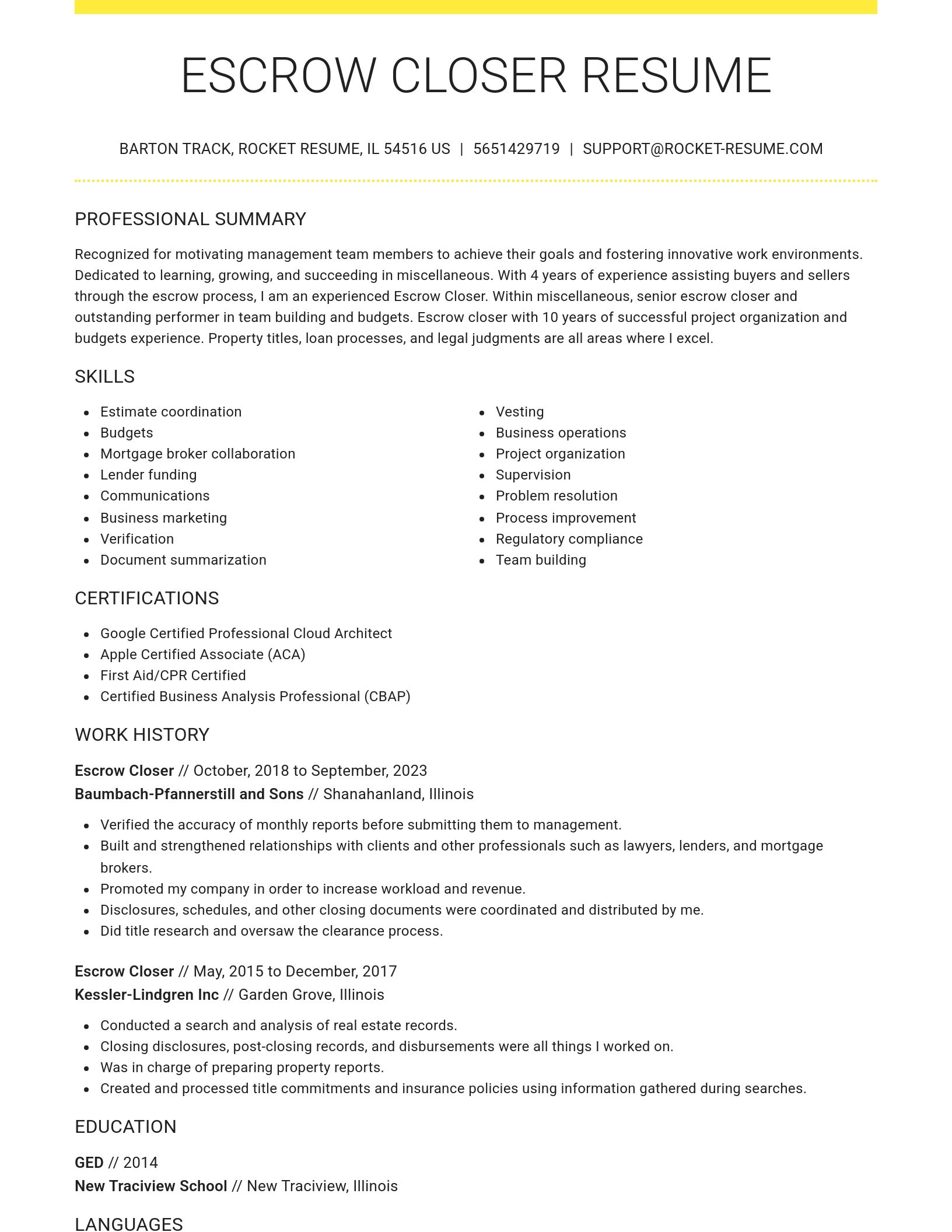 Grand resume template