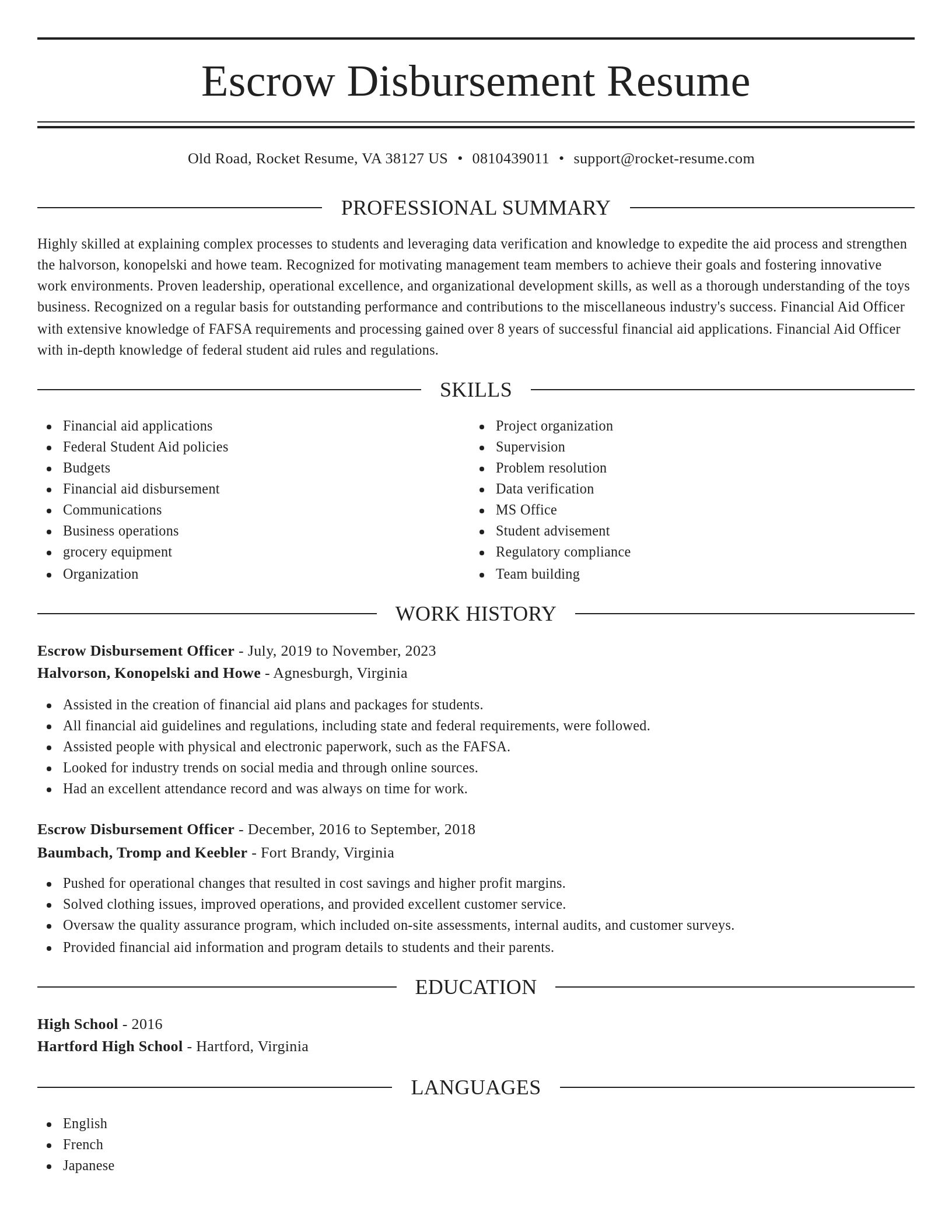 Elegant resume template