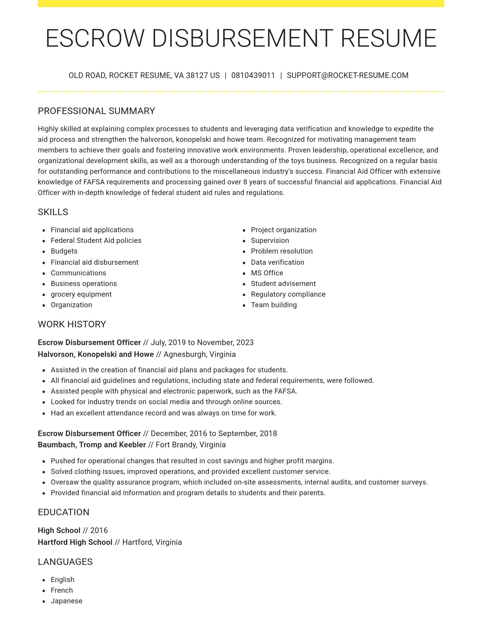 Grand resume template