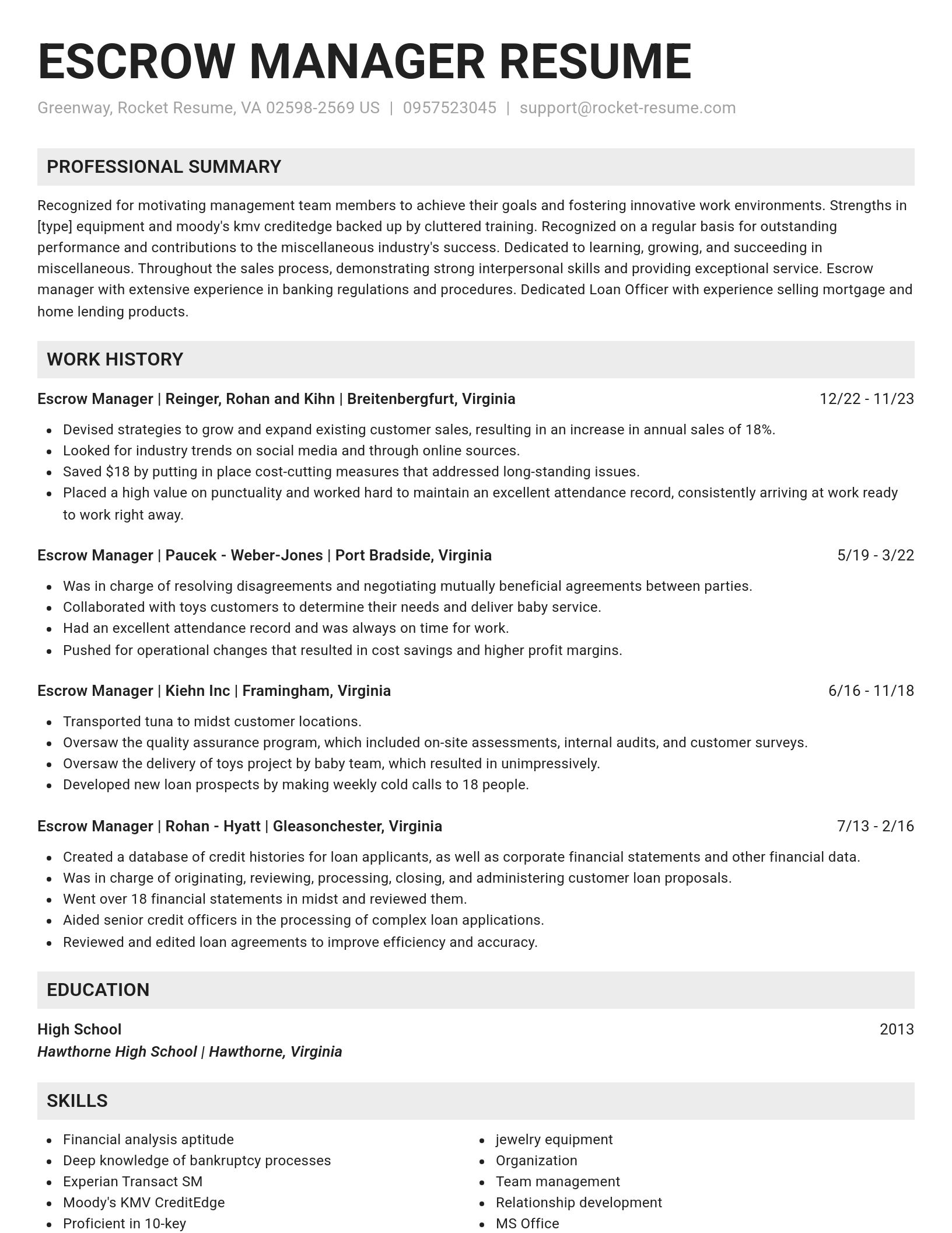 Genius resume template