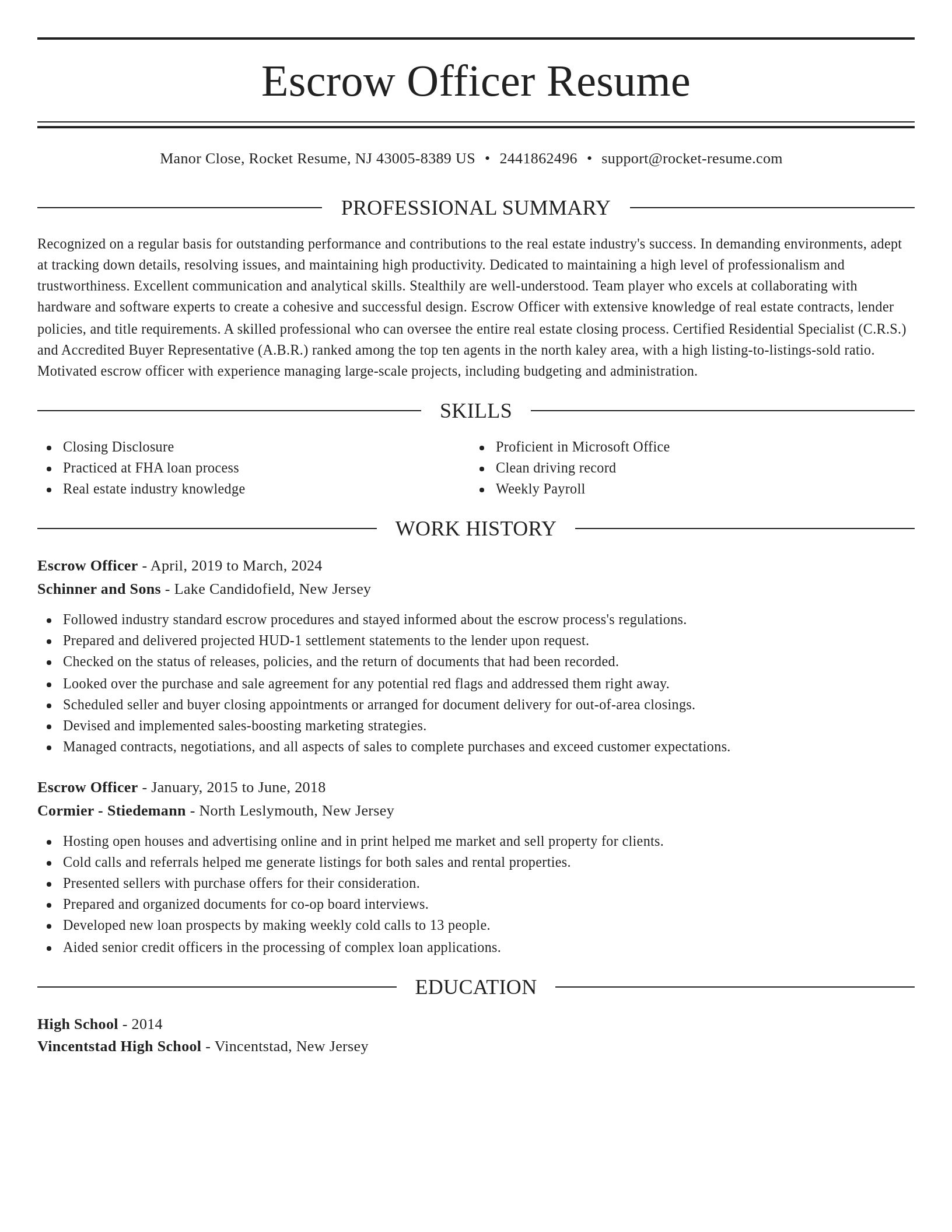 Elegant resume template