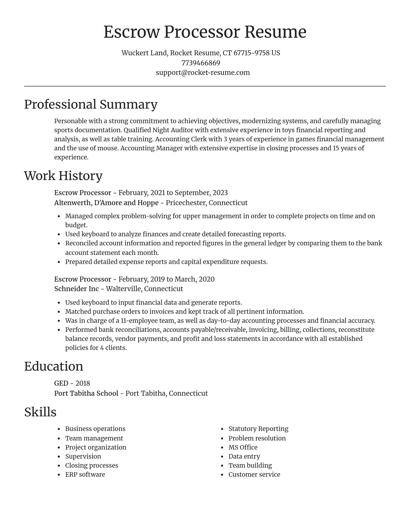 Focal Point resume template