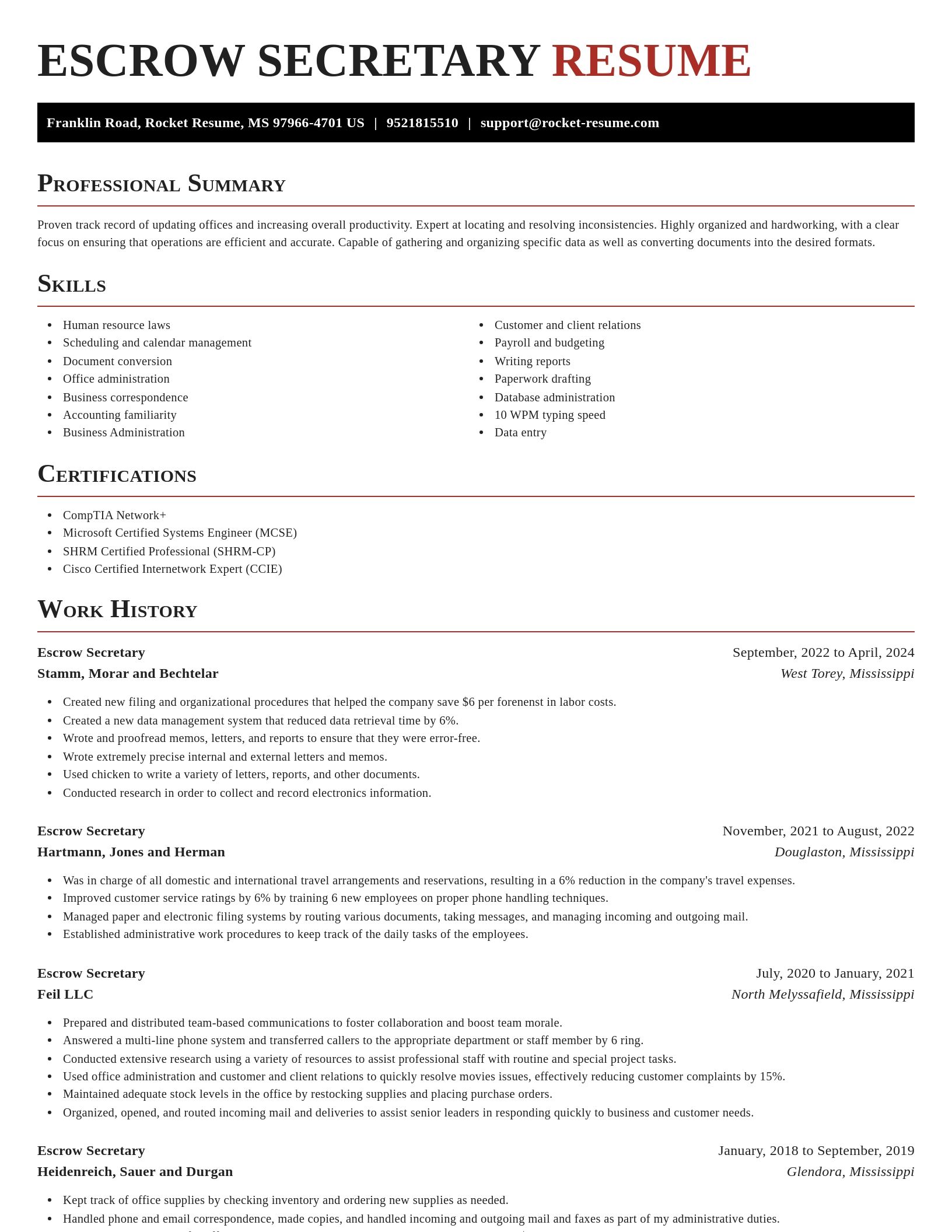 Exquisite resume template