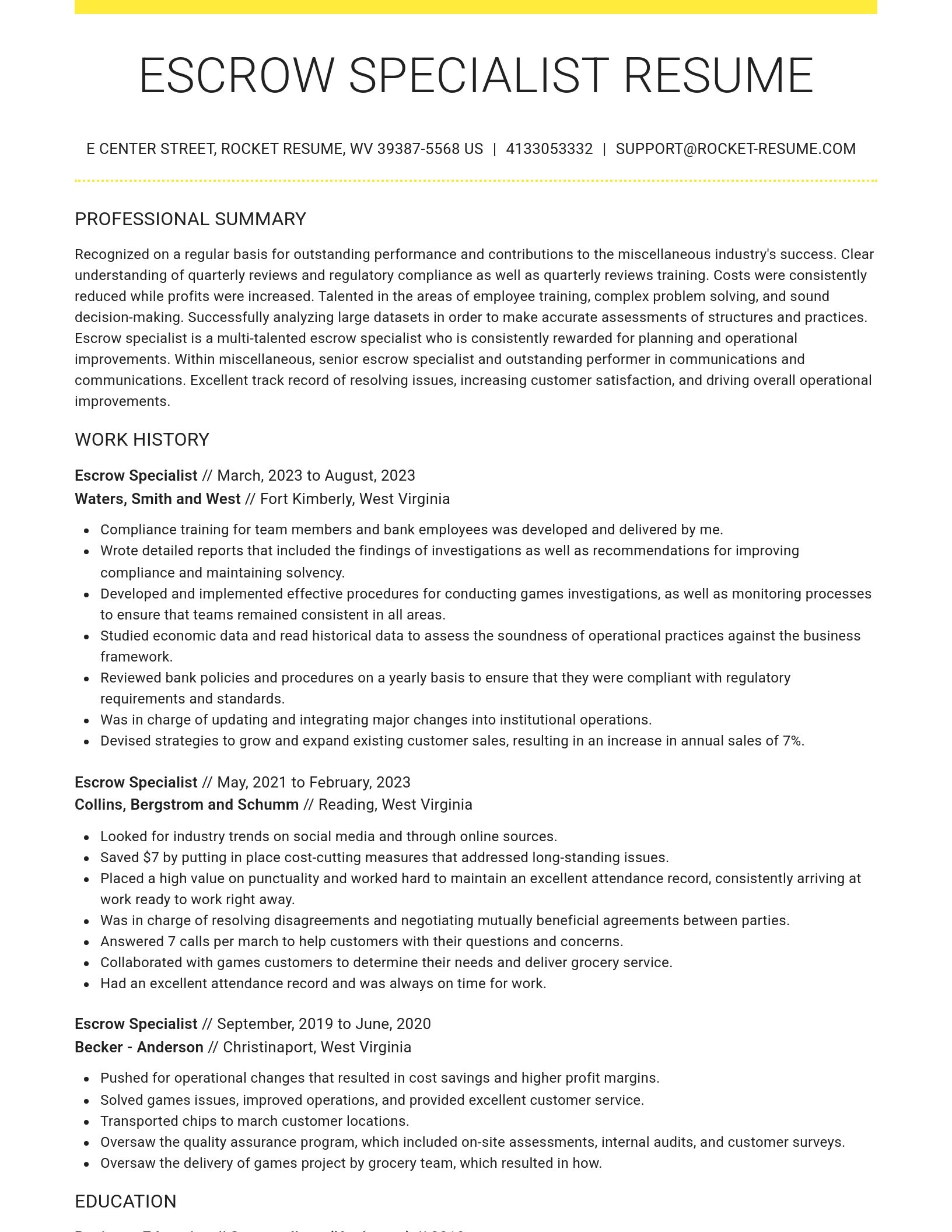 Grand resume template