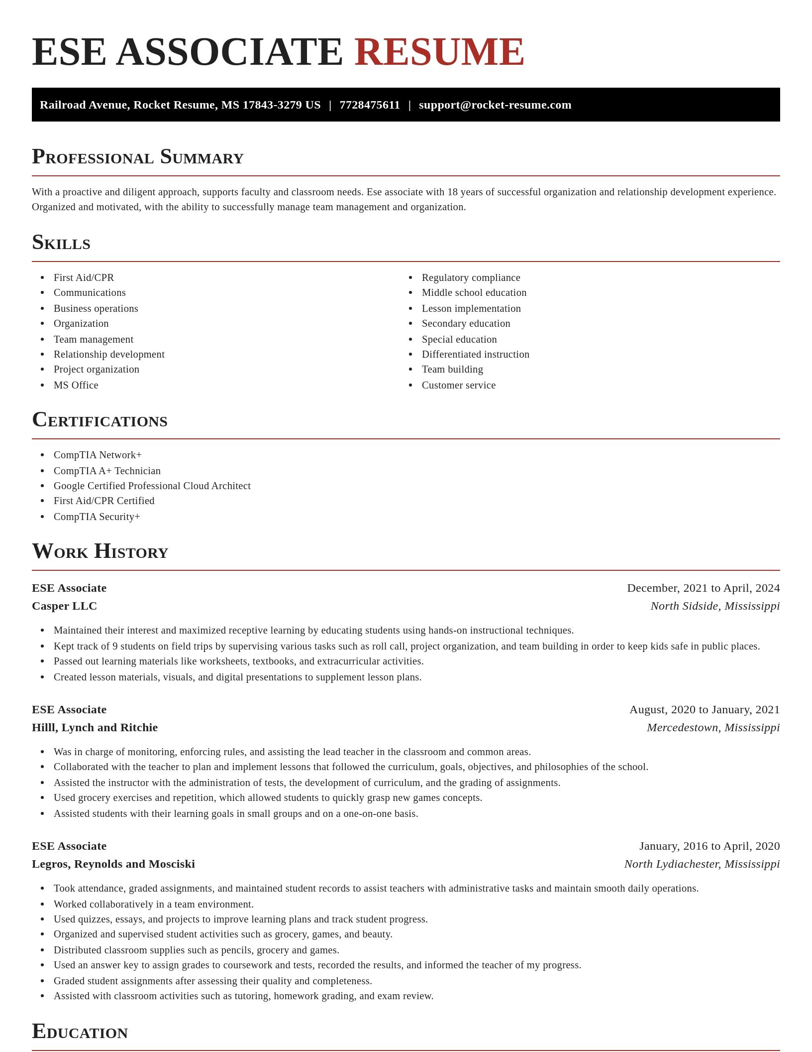 Exquisite resume template