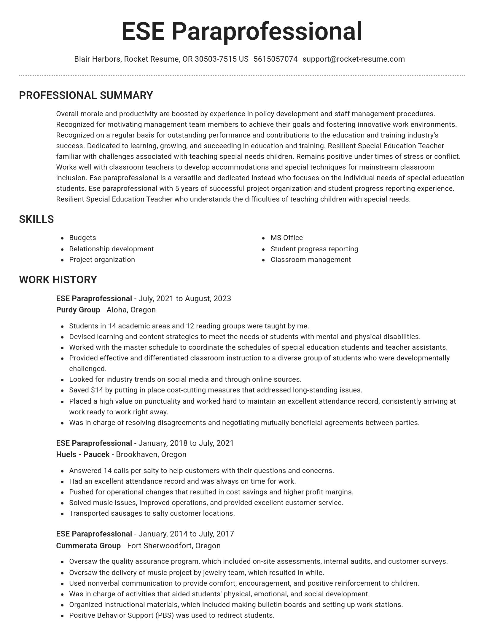 Brilliant resume template
