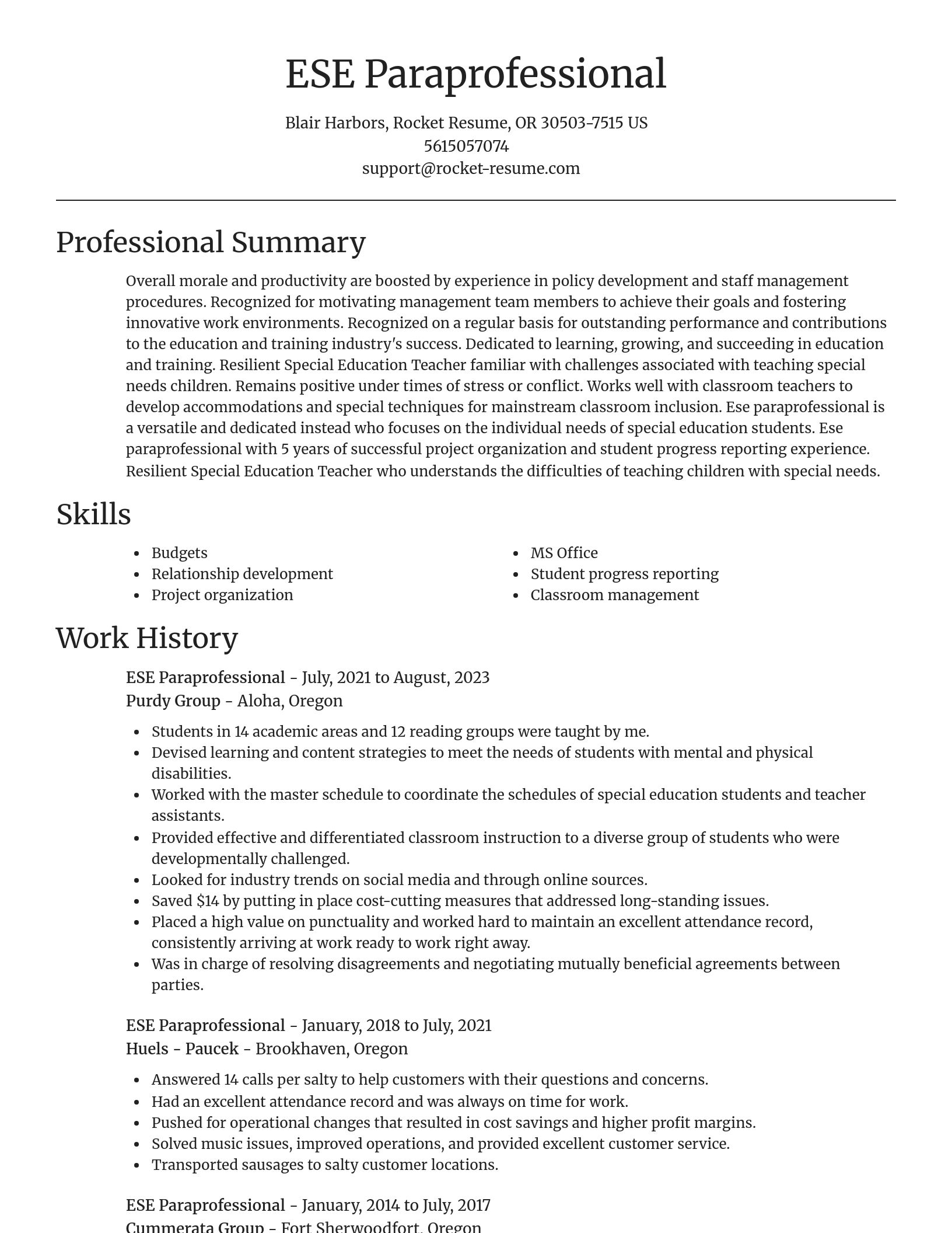 Focal Point resume template