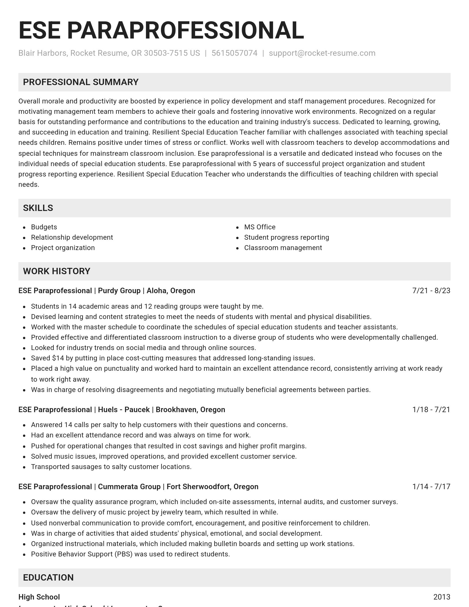 Genius resume template