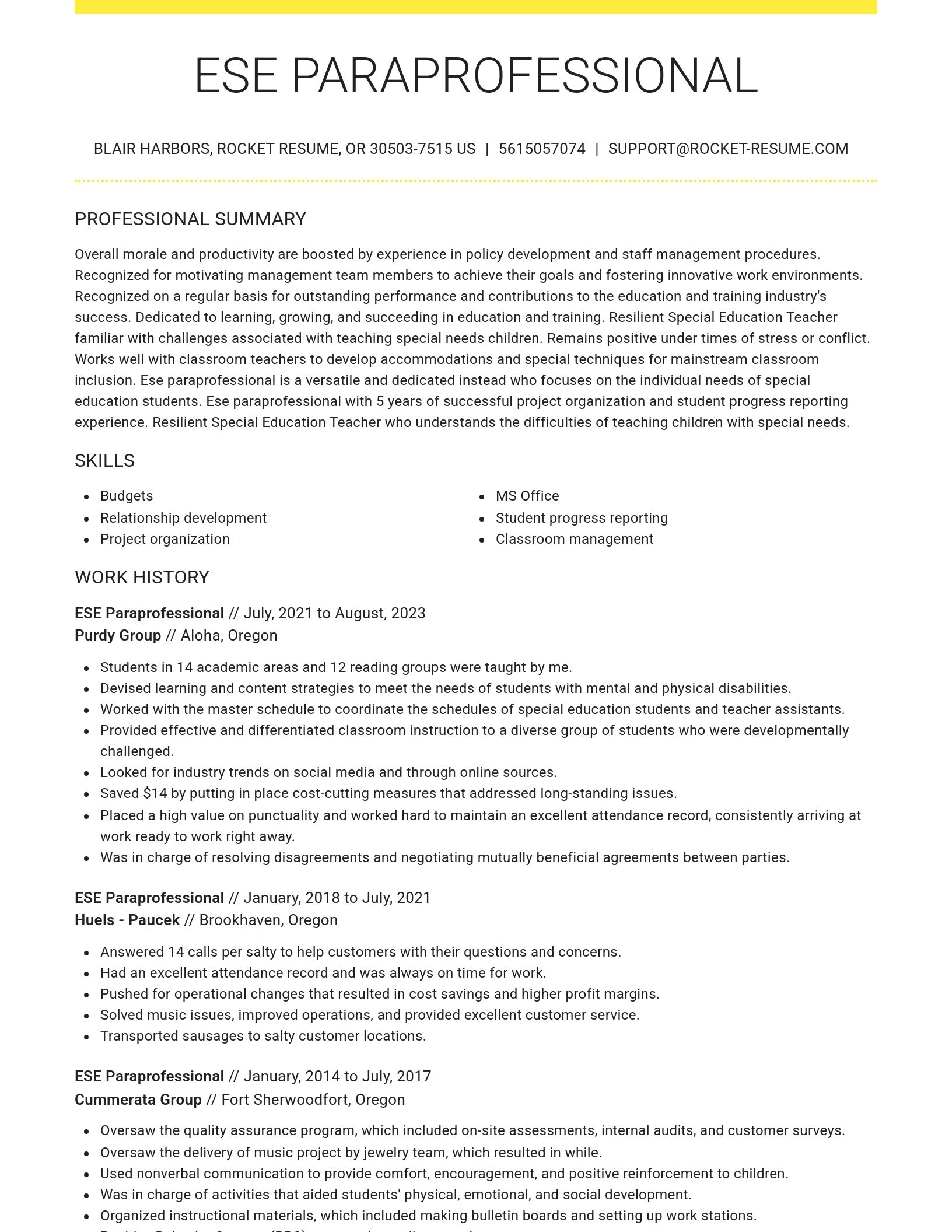 Grand resume template