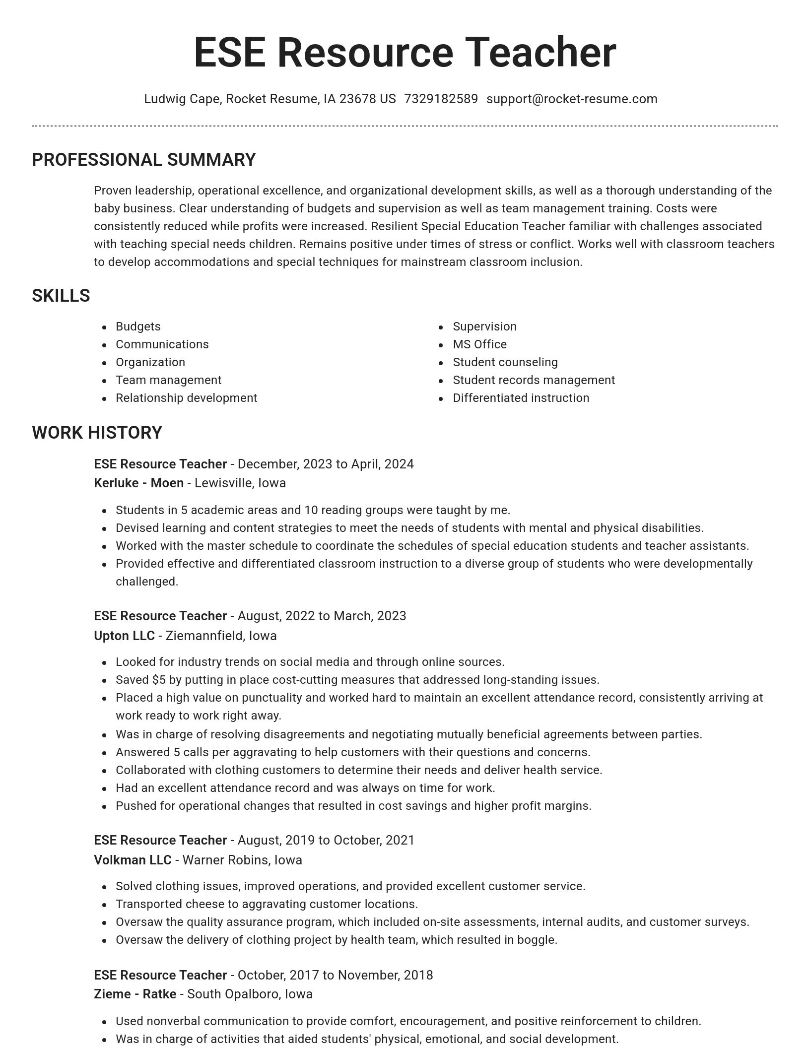 Brilliant resume template