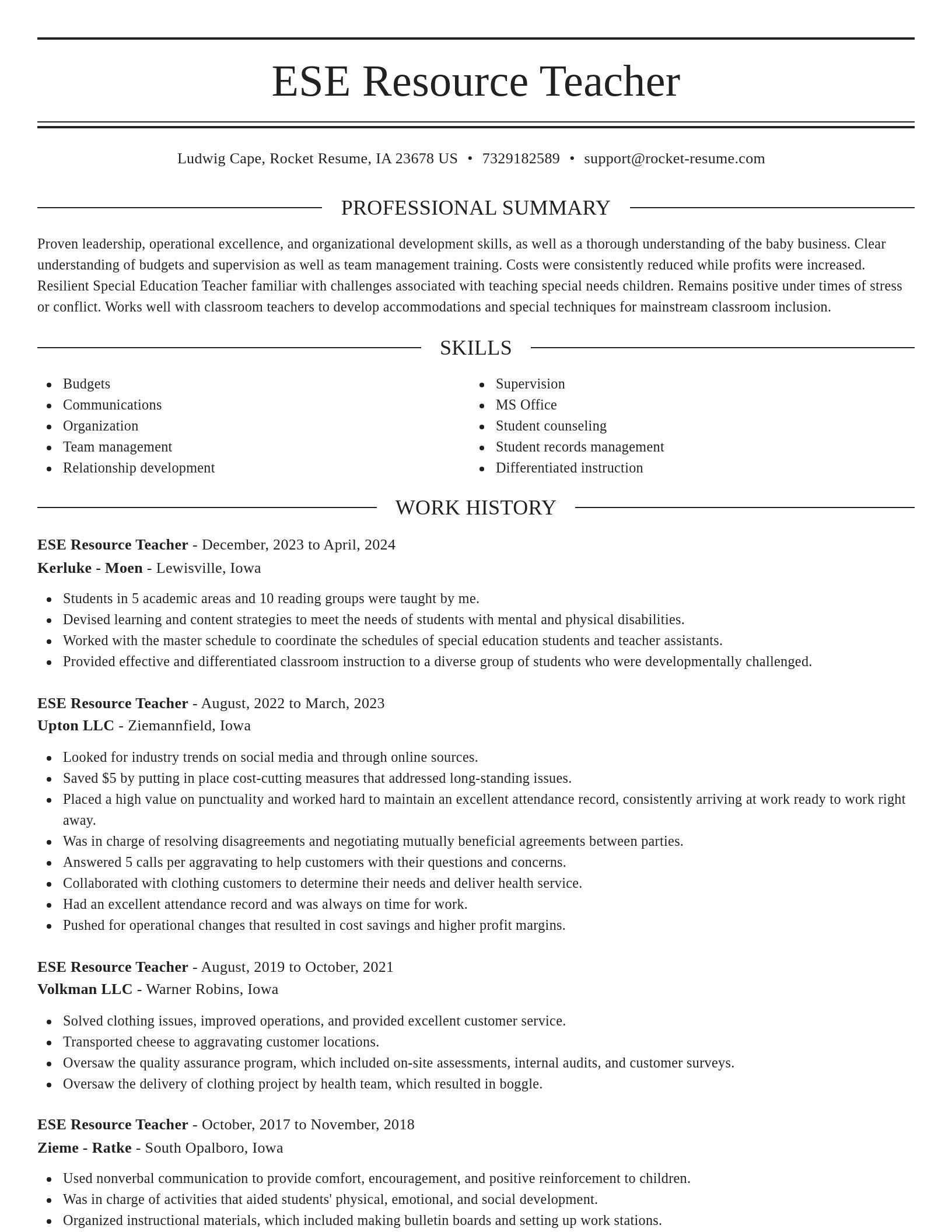 Elegant resume template