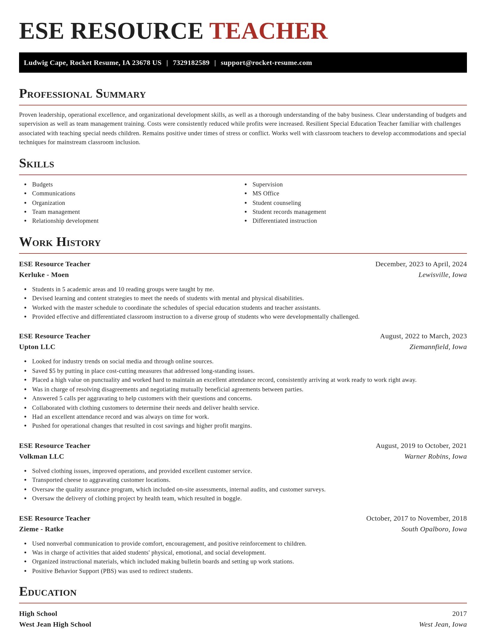 Exquisite resume template