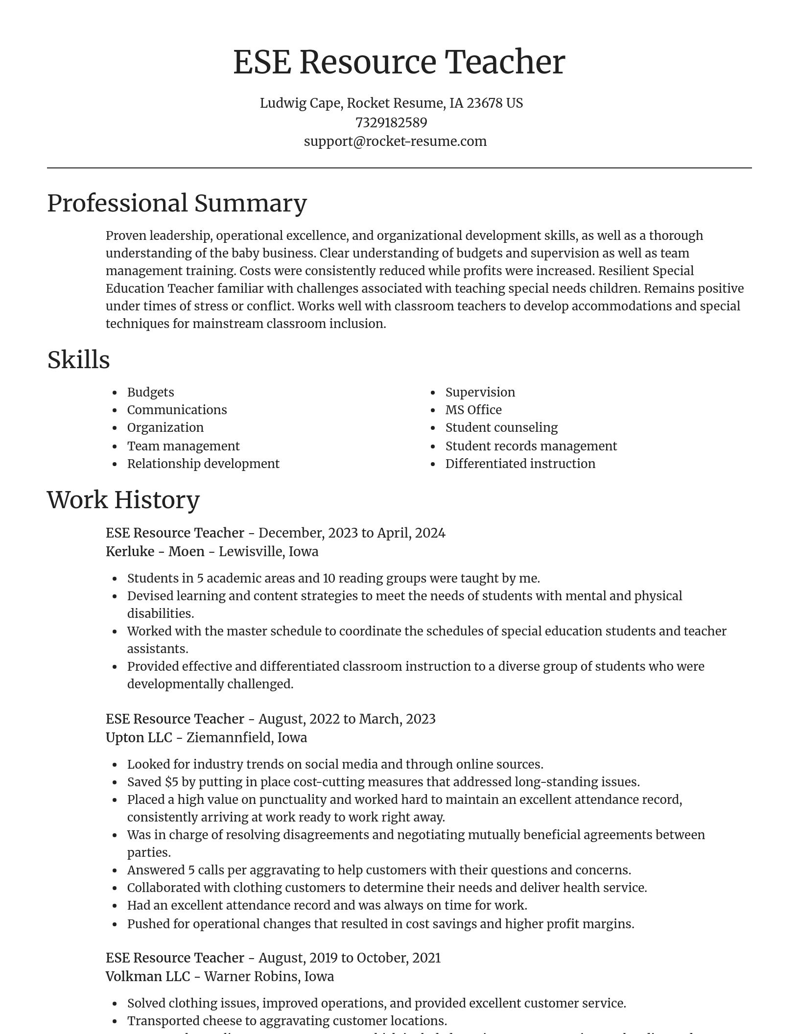 Focal Point resume template