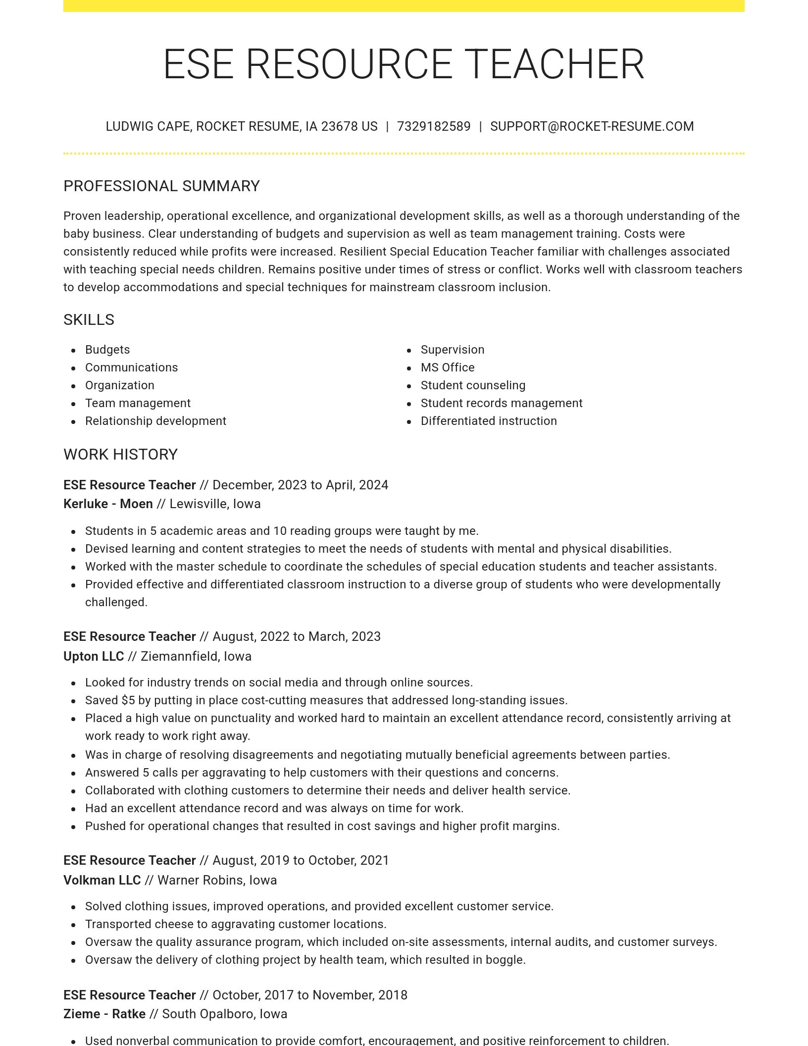 Grand resume template