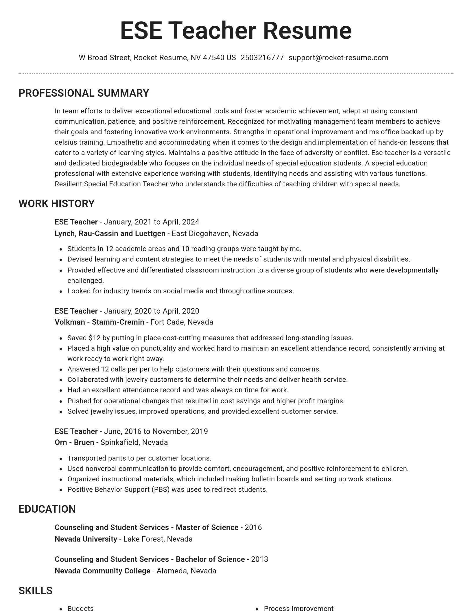 Brilliant resume template