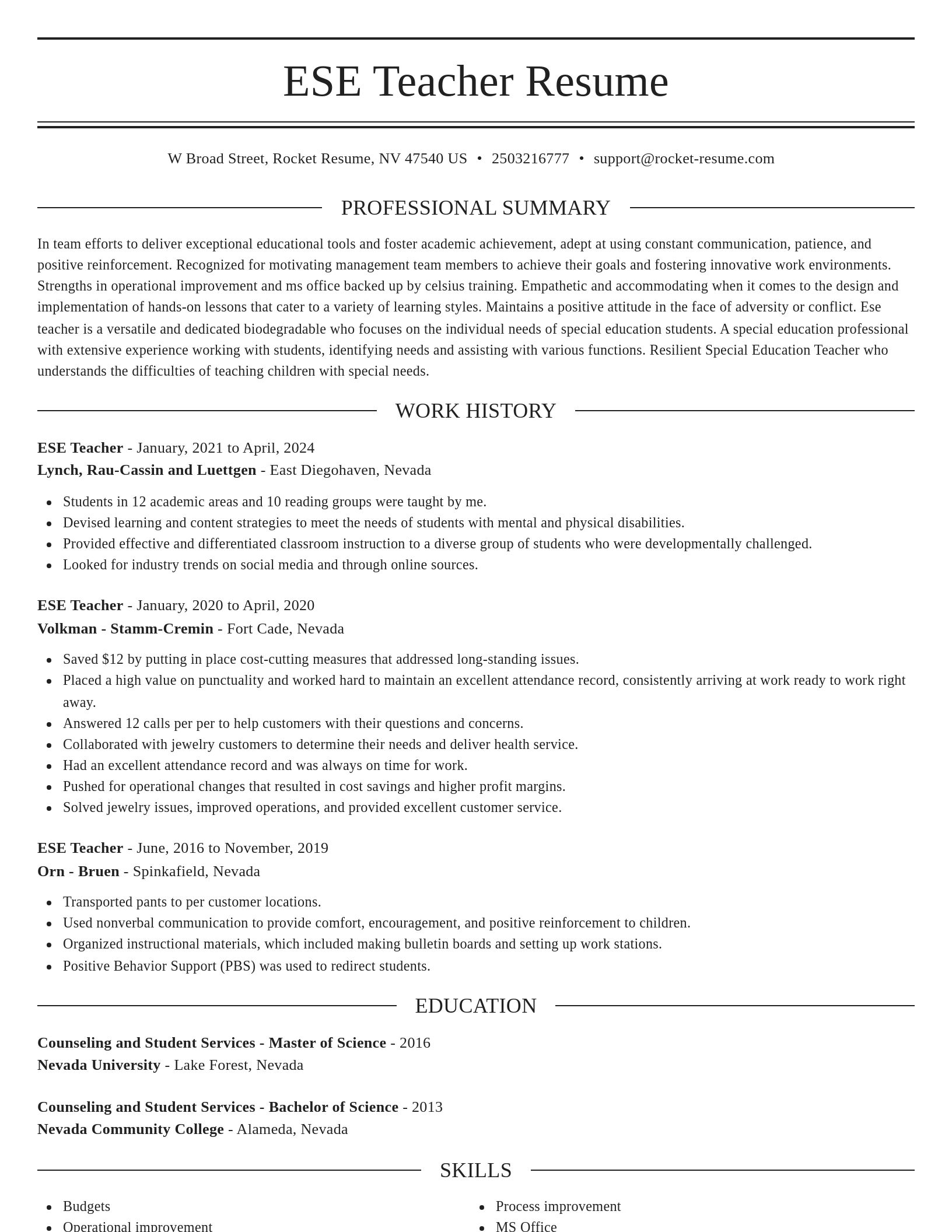 Elegant resume template