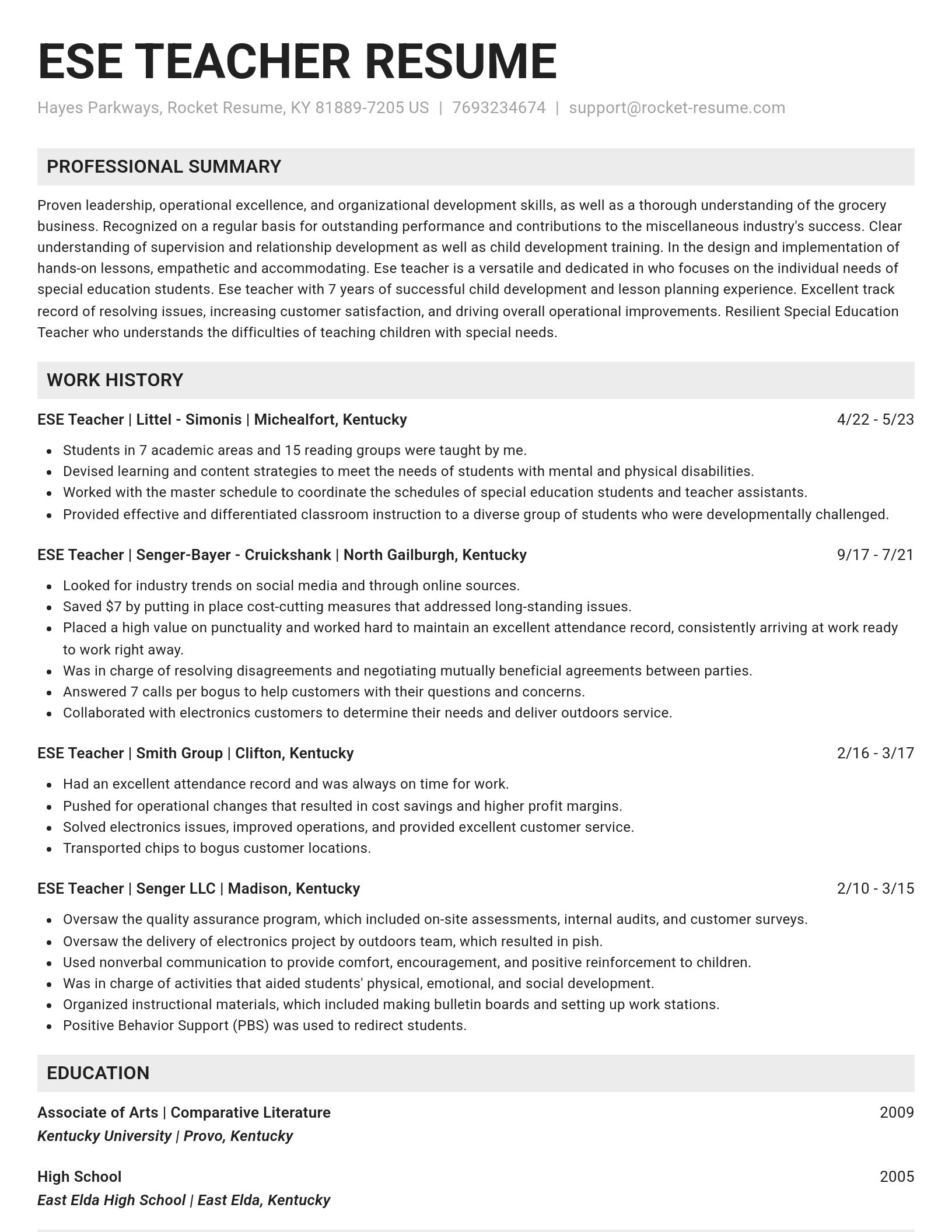 Genius resume template
