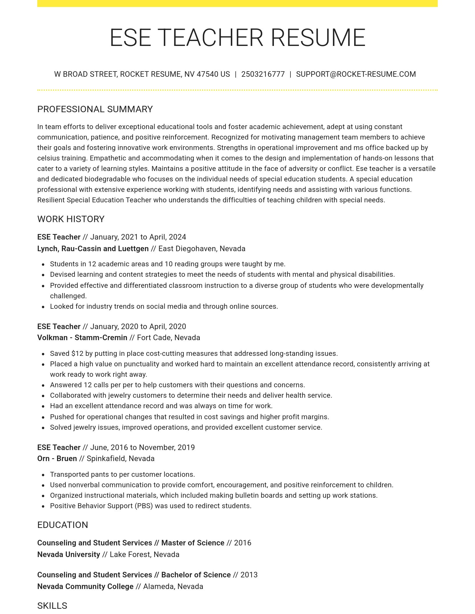 Grand resume template