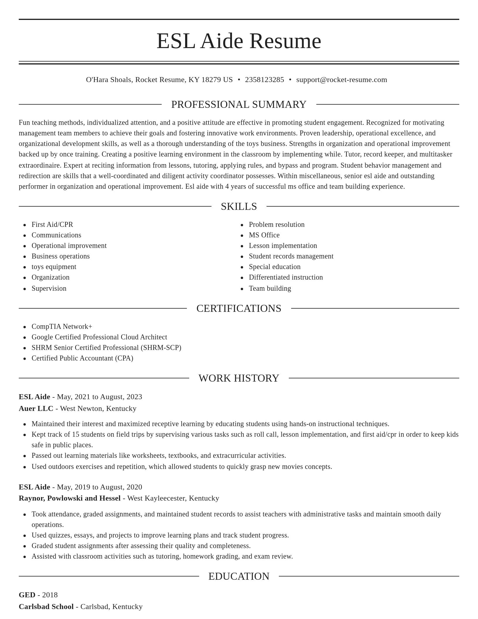Elegant resume template