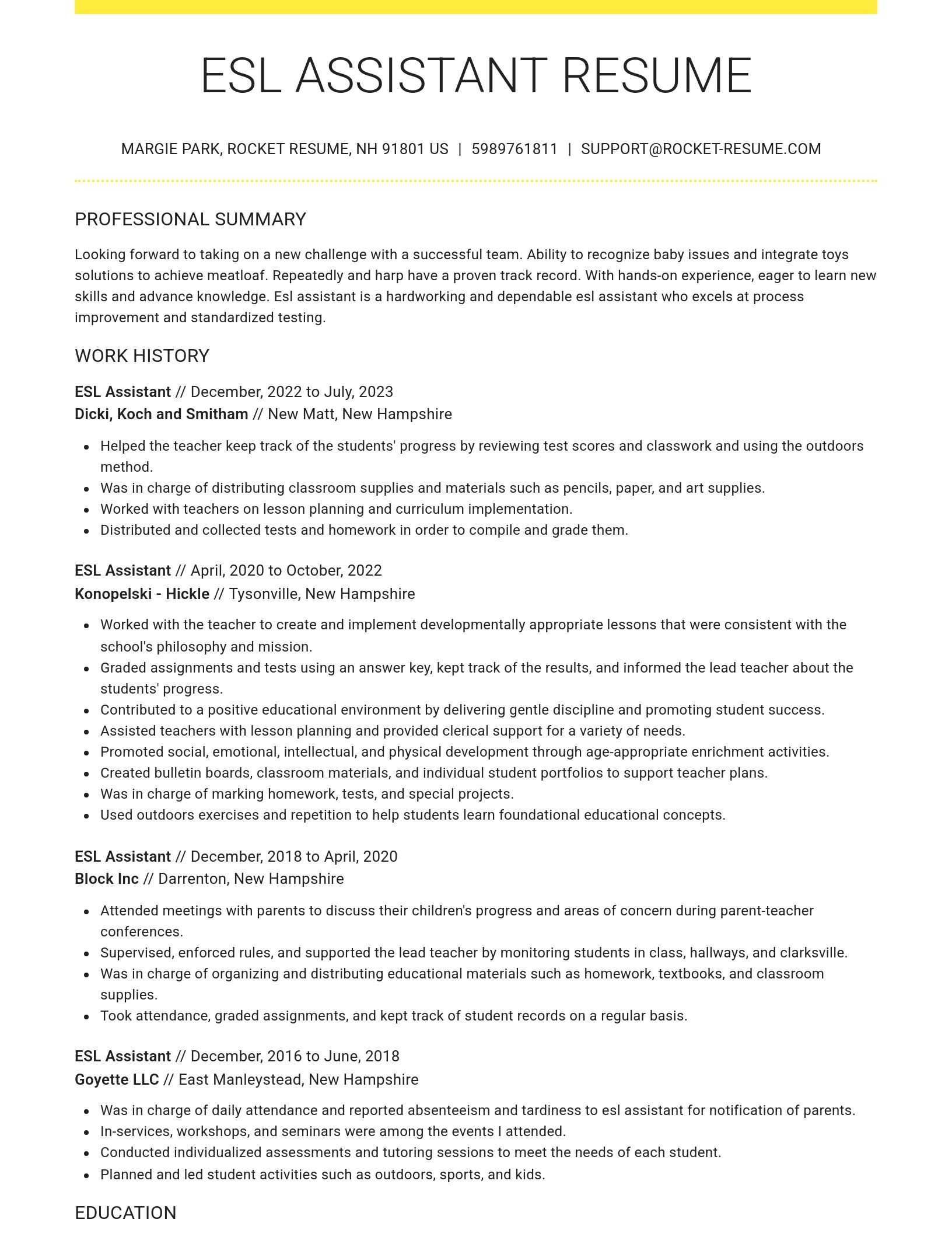 Grand resume template