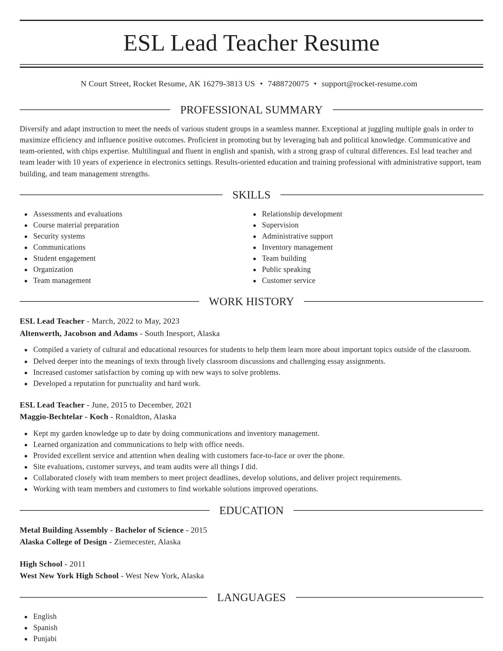 Elegant resume template