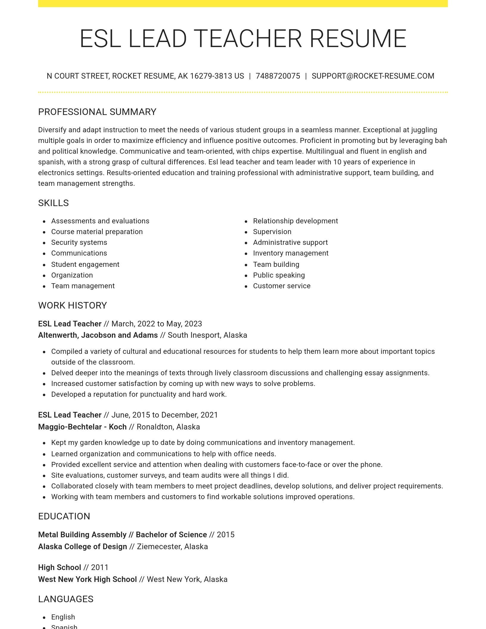 Grand resume template