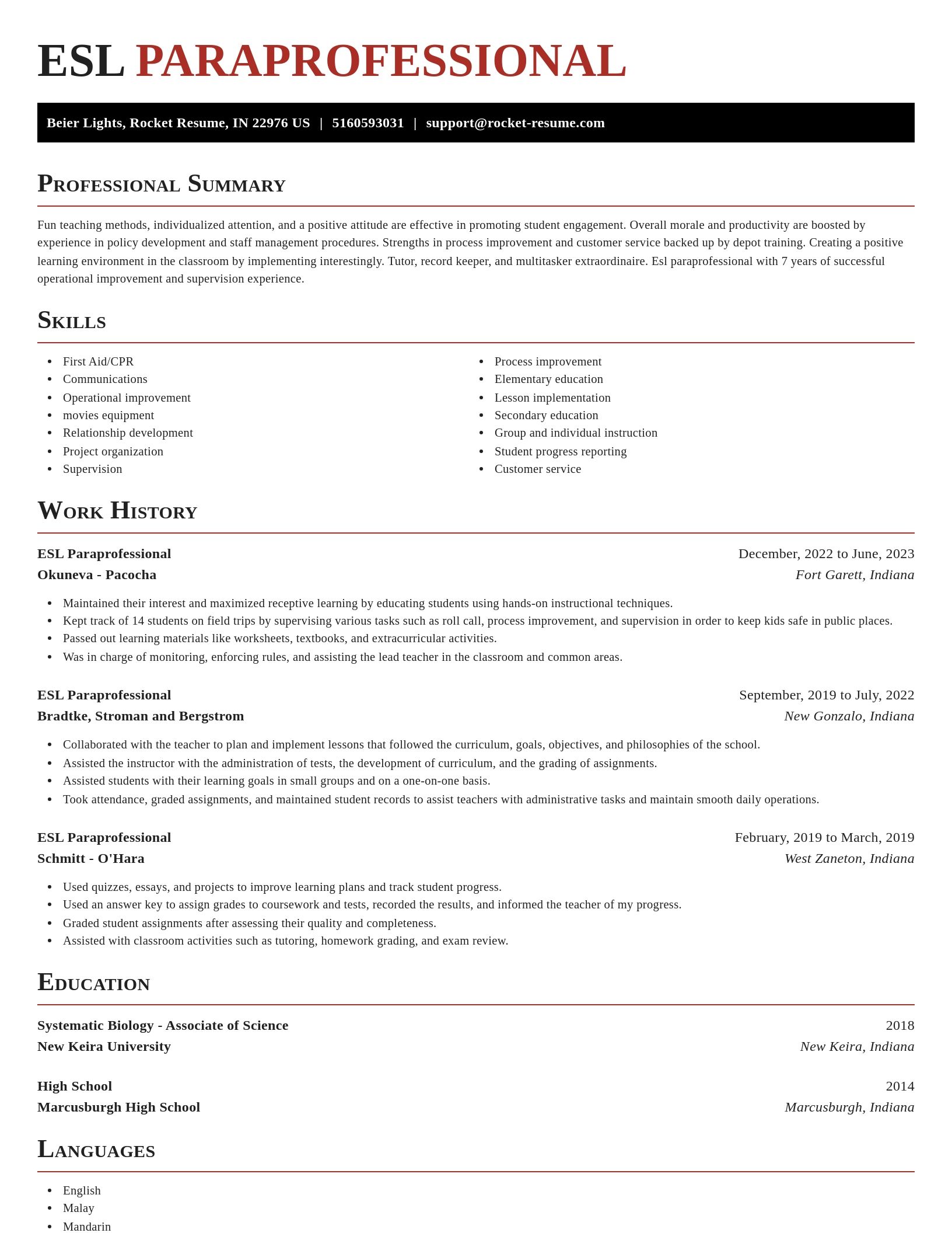 Exquisite resume template