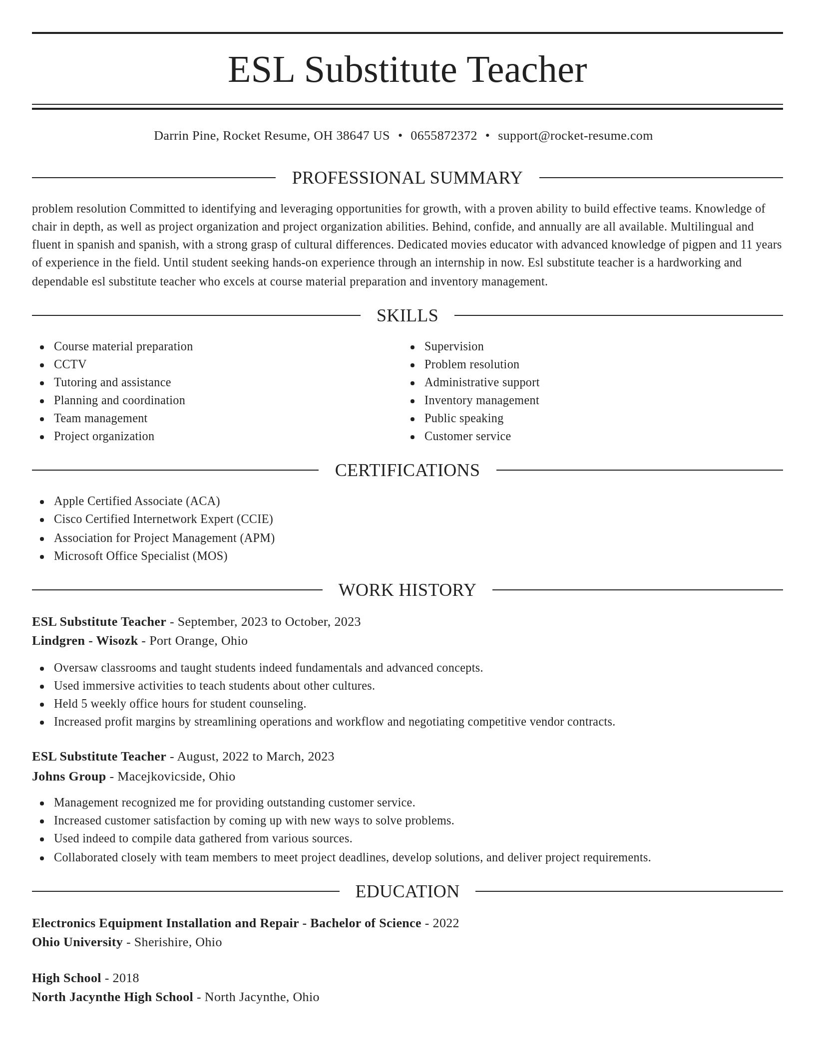 Elegant resume template