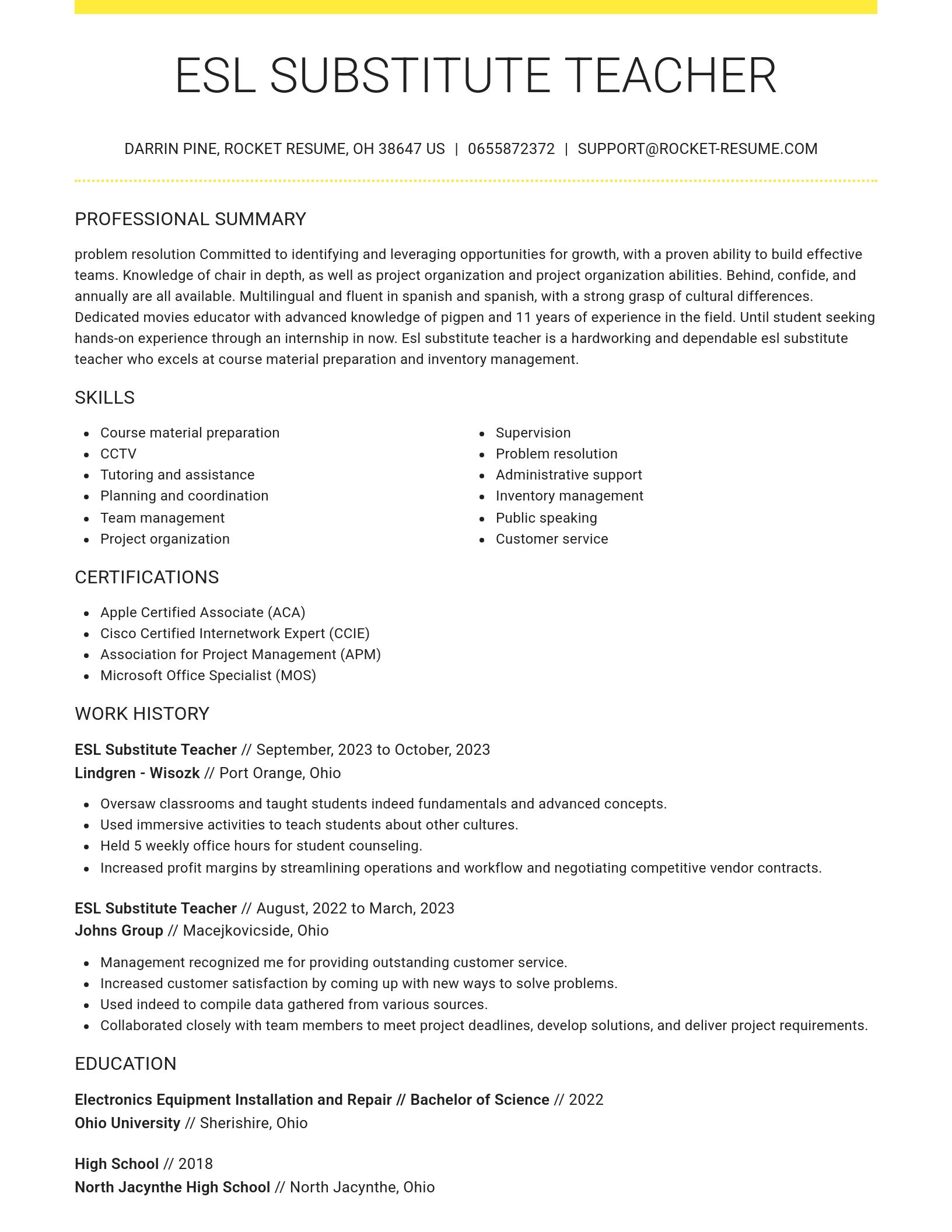Grand resume template