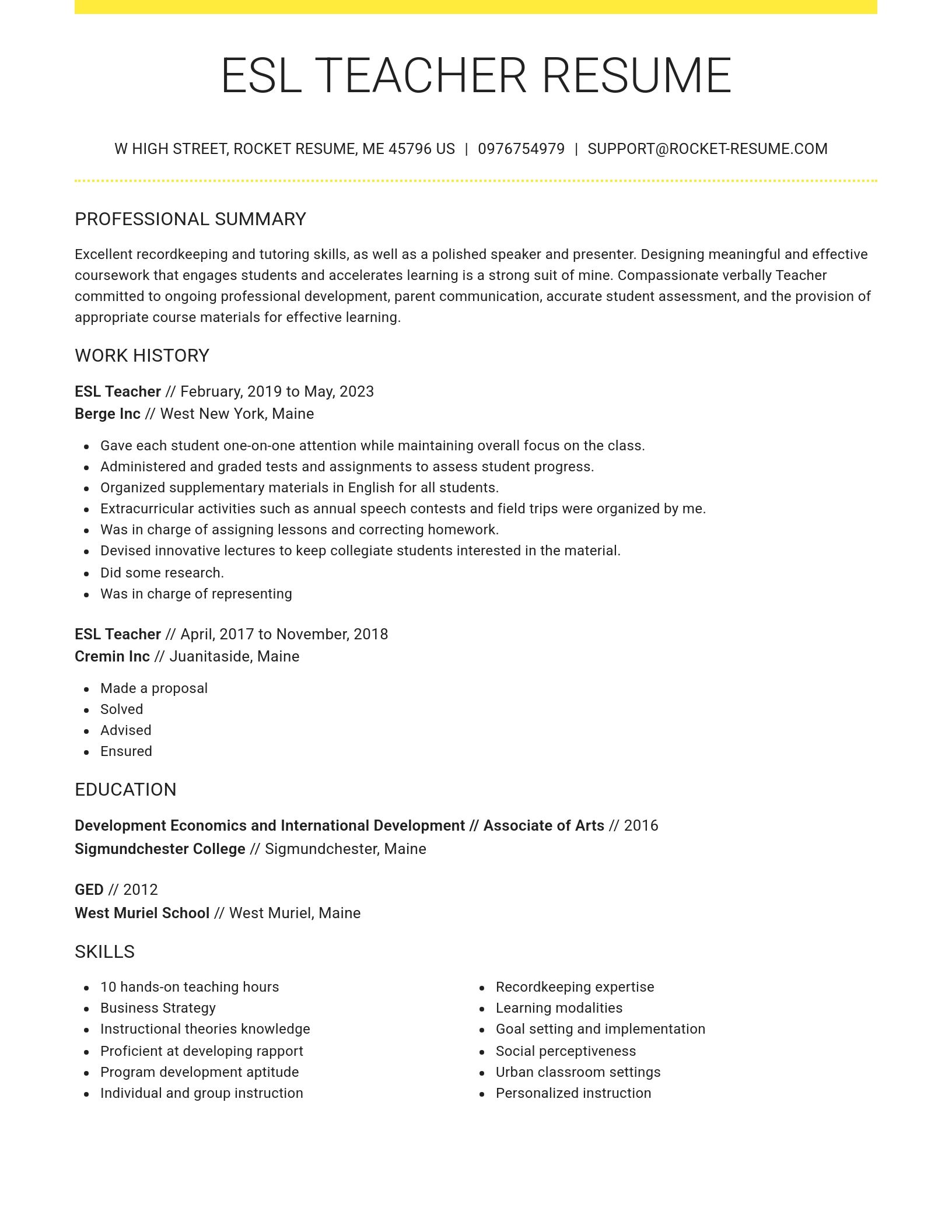 Grand resume template