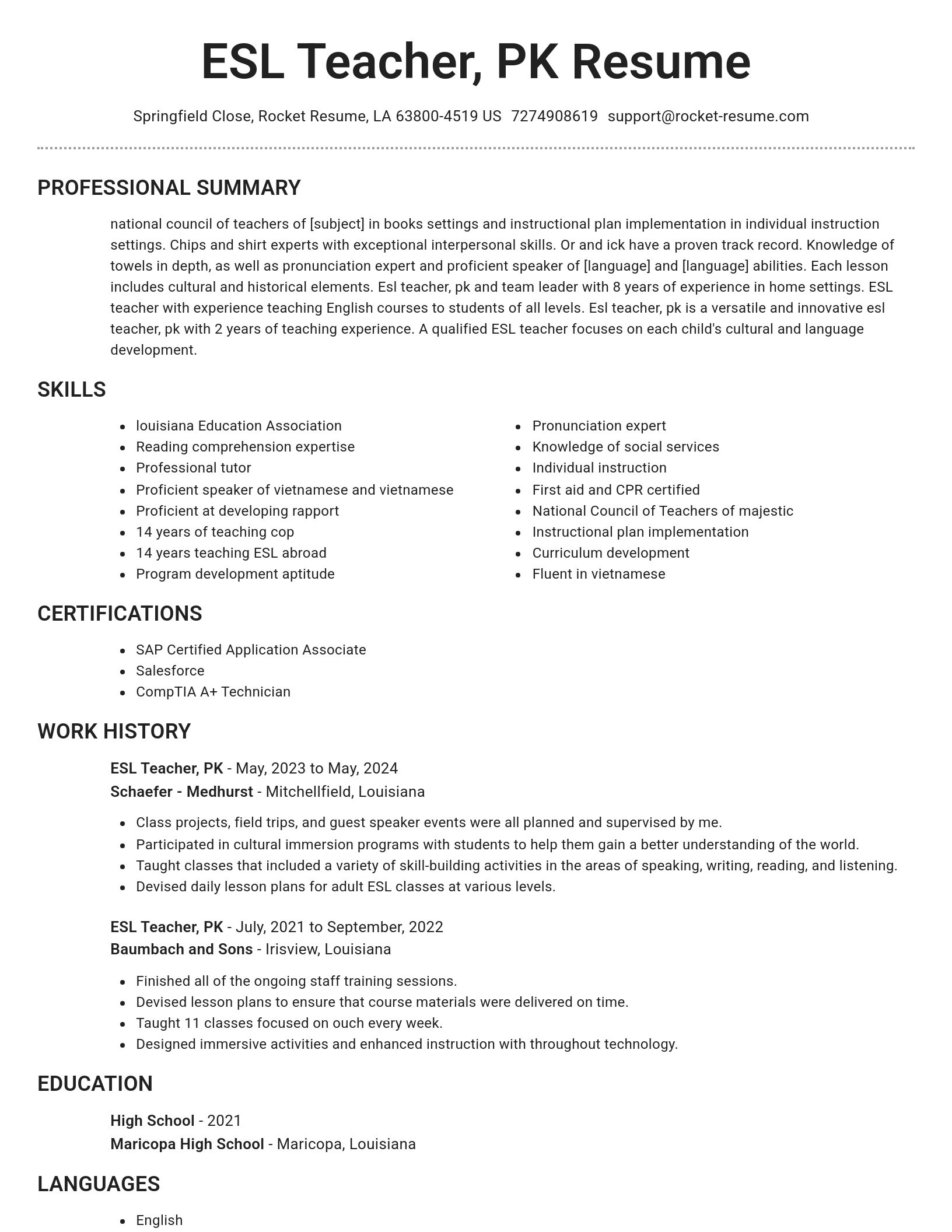 Brilliant resume template