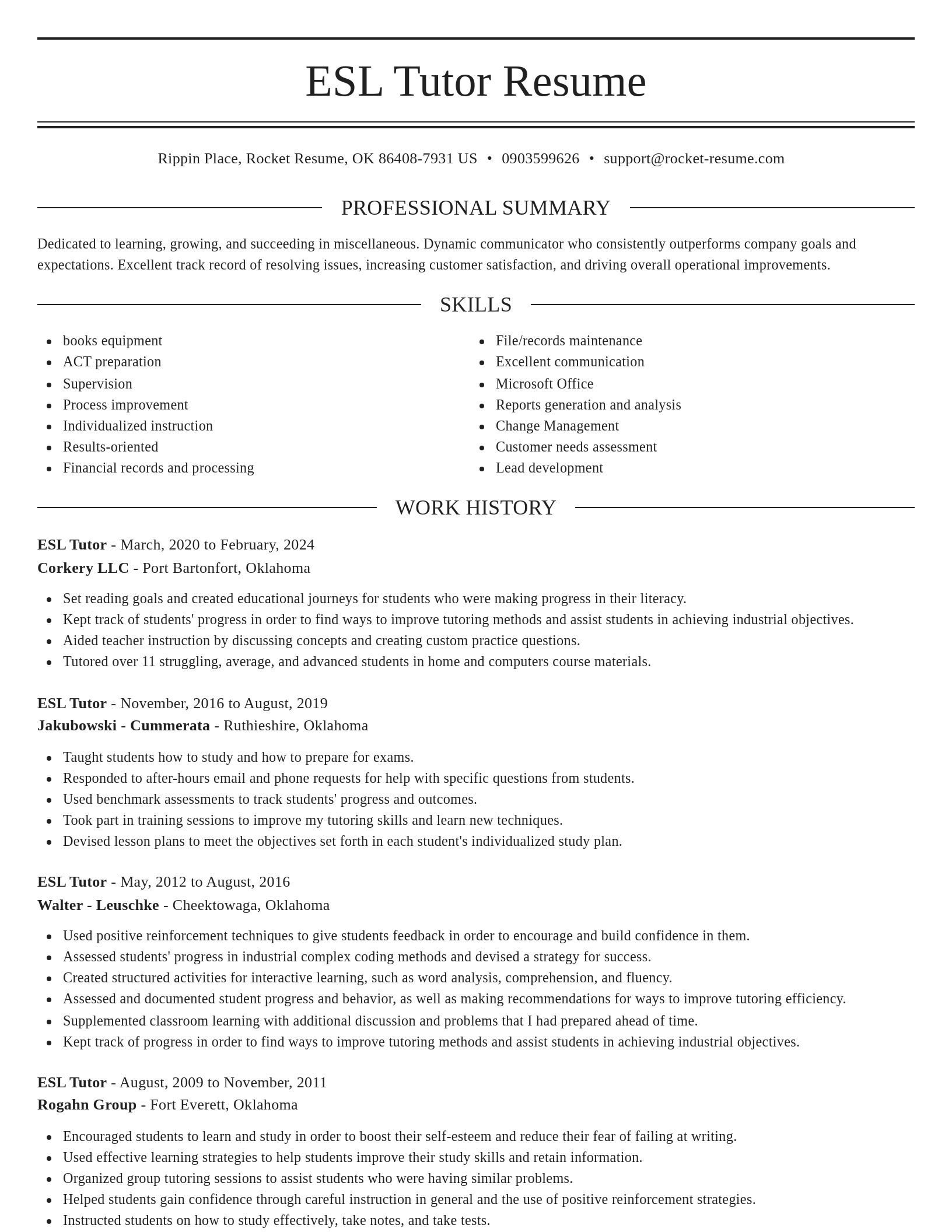 Elegant resume template