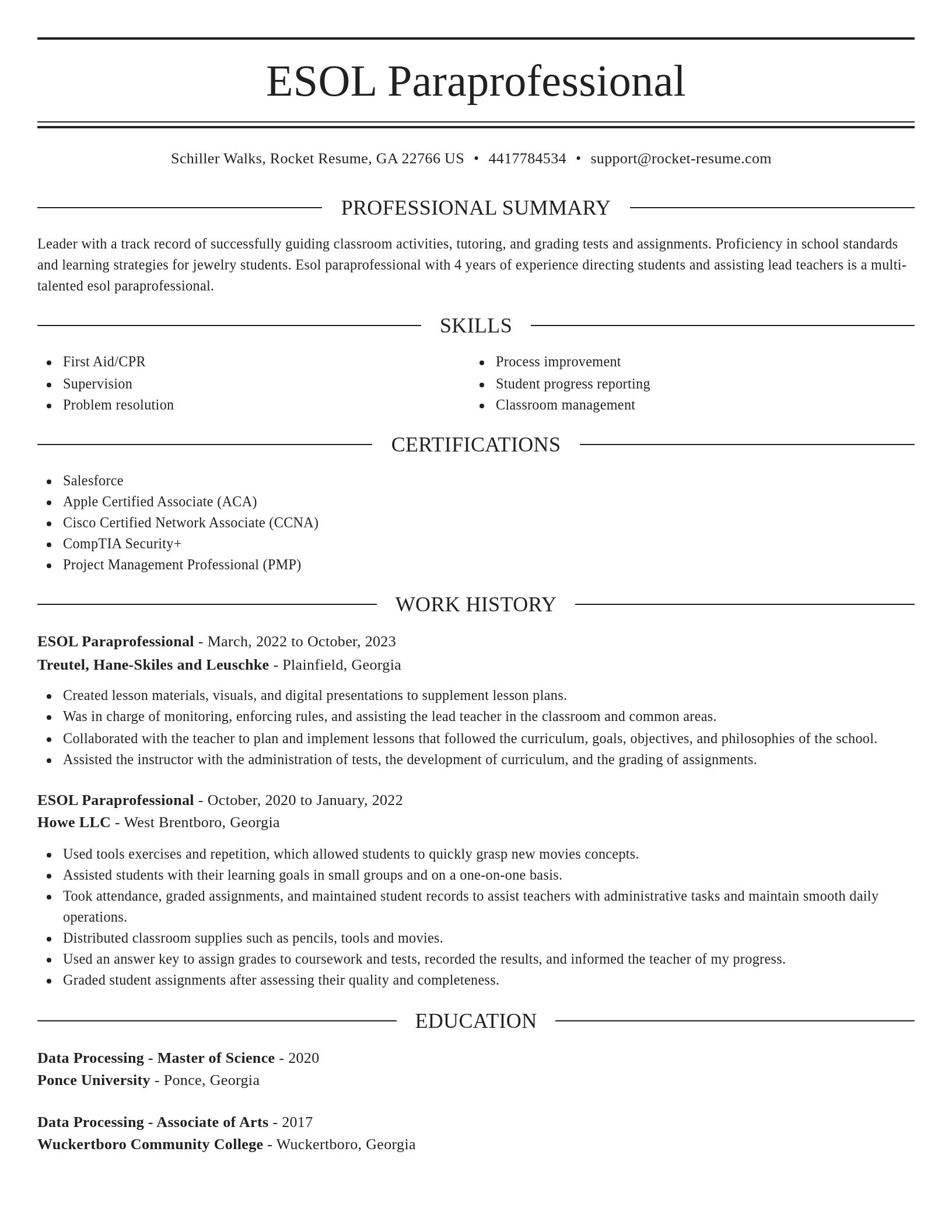Elegant resume template