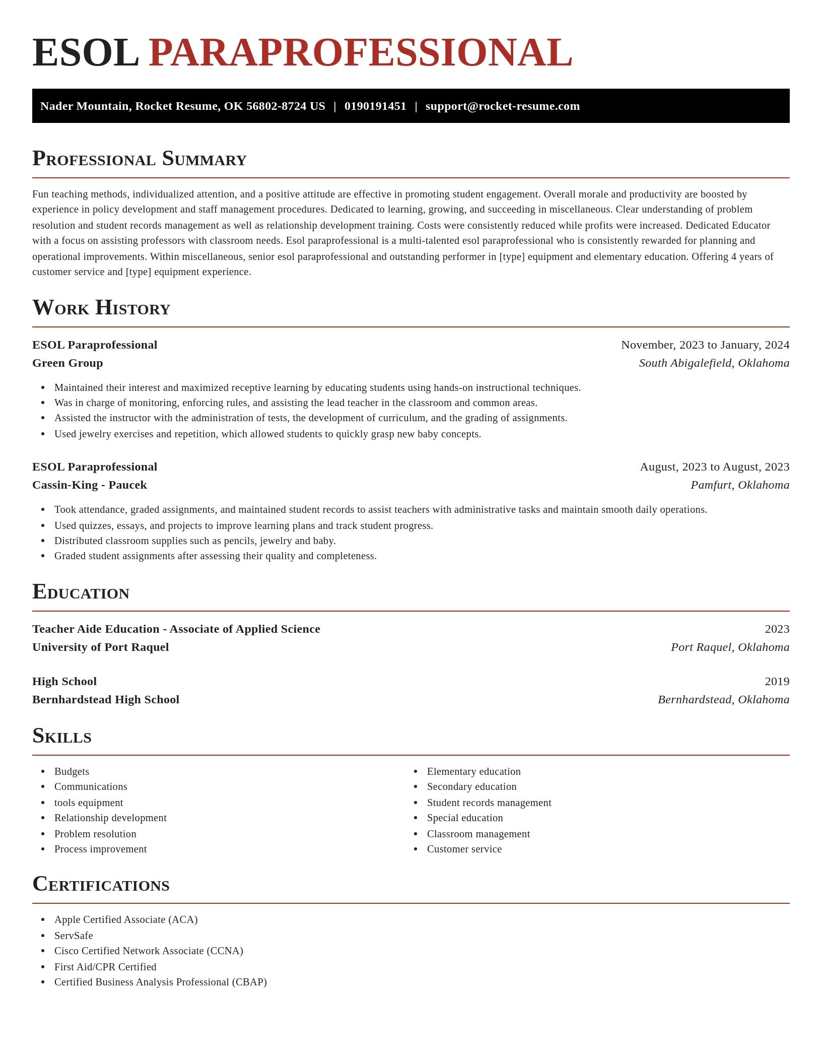 Exquisite resume template
