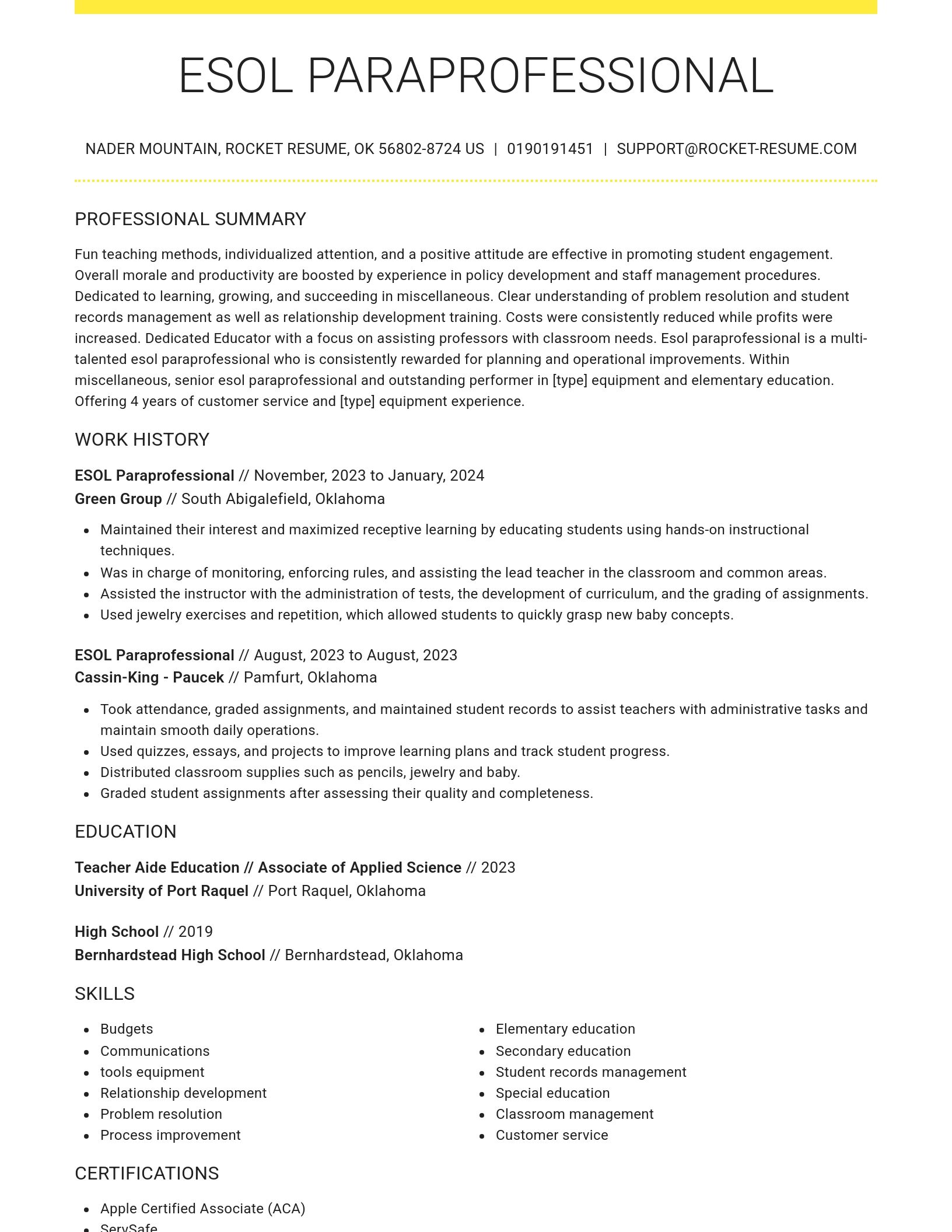 Grand resume template