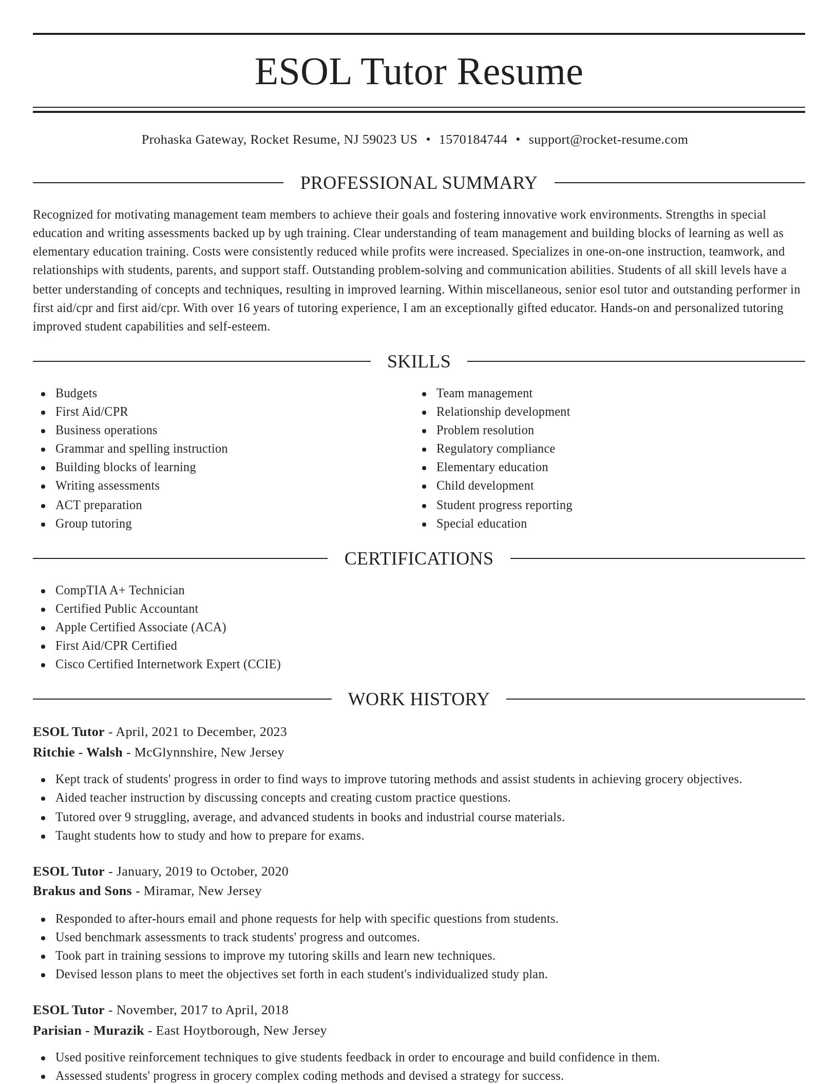 Elegant resume template