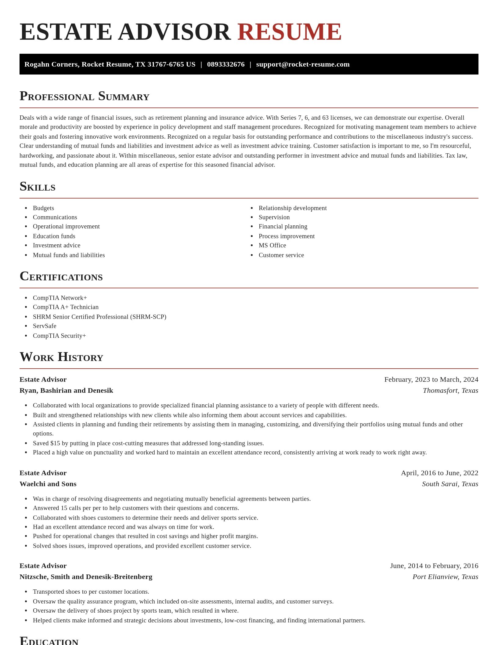 Exquisite resume template