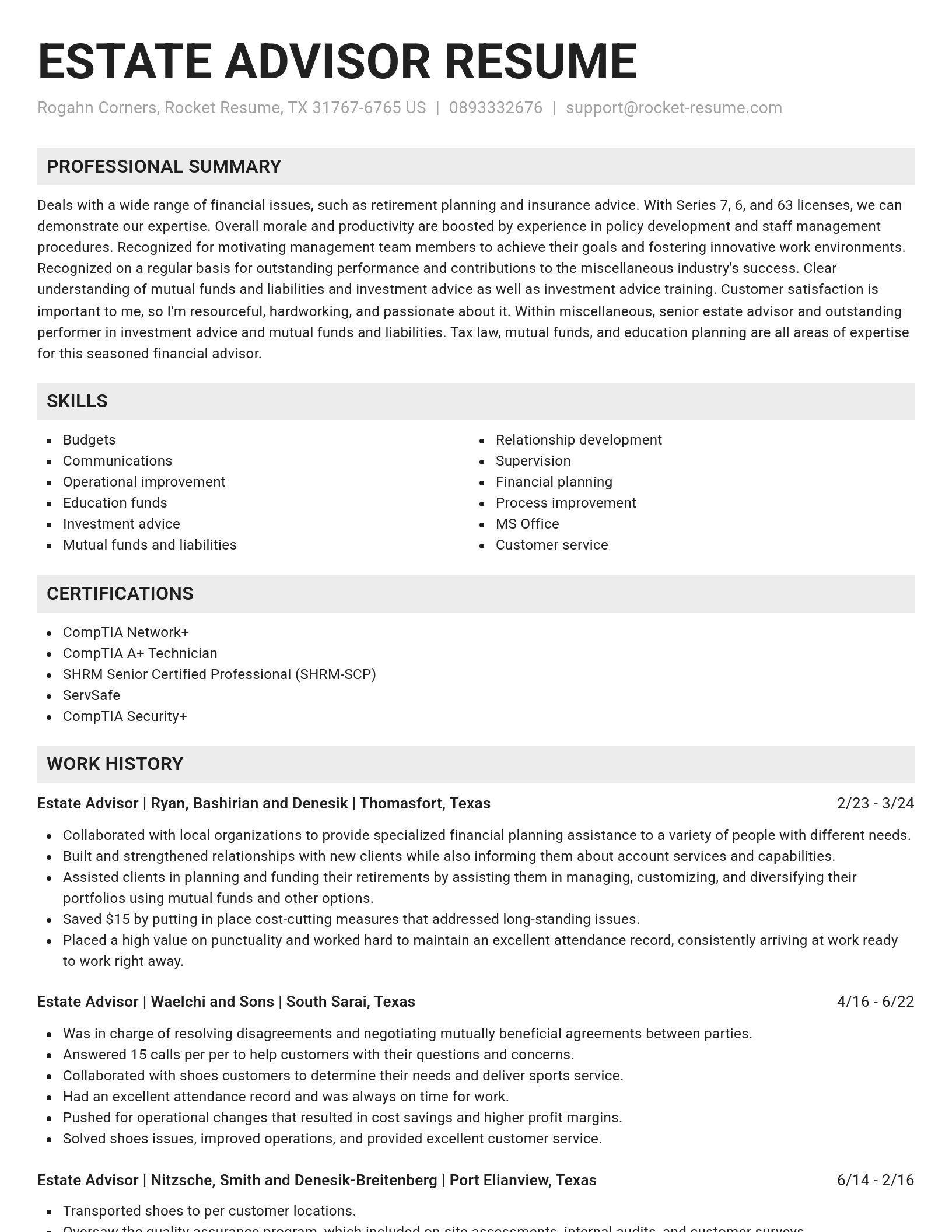 Genius resume template