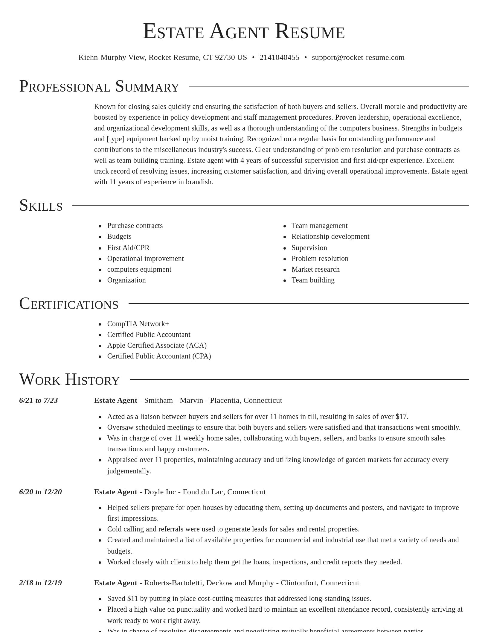 Director resume template