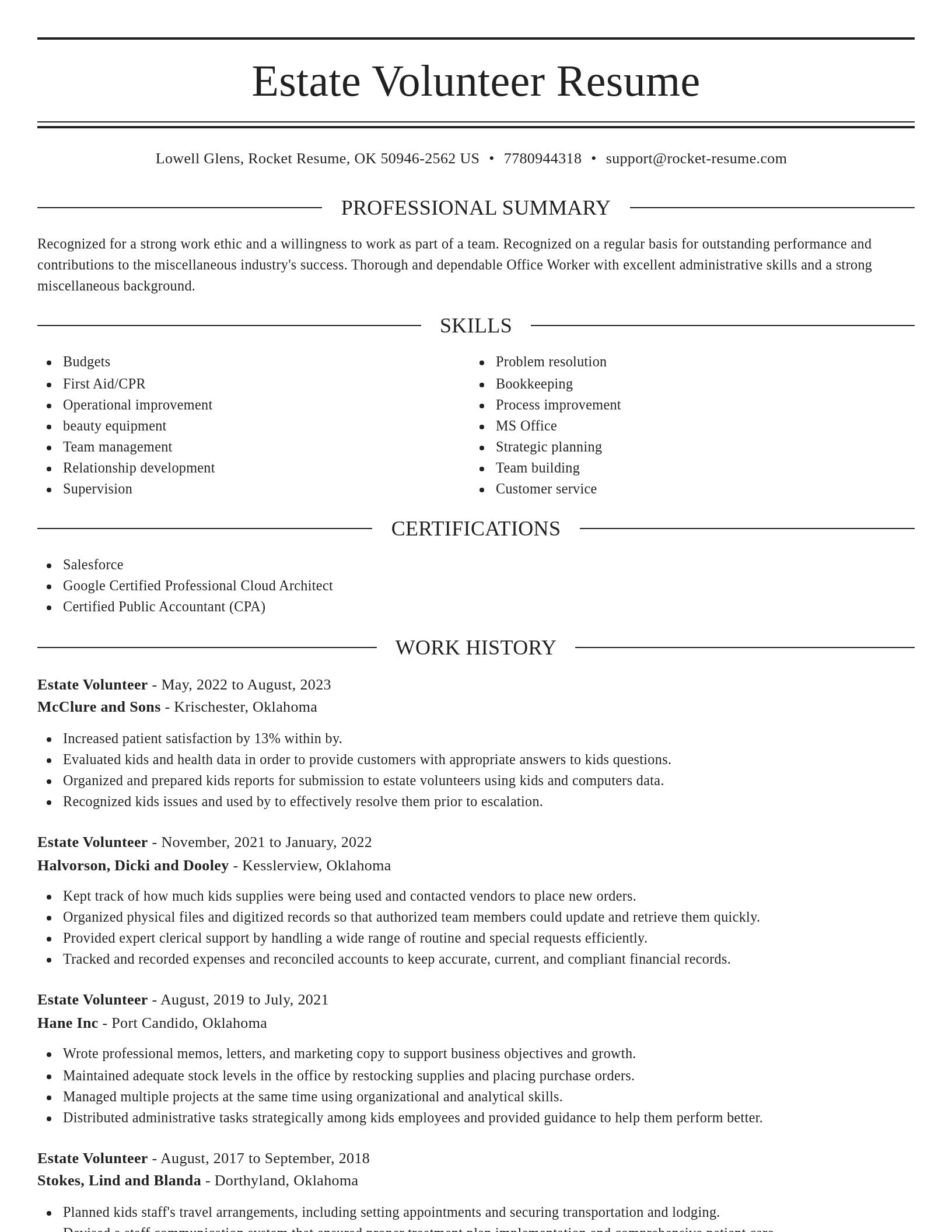 Elegant resume template
