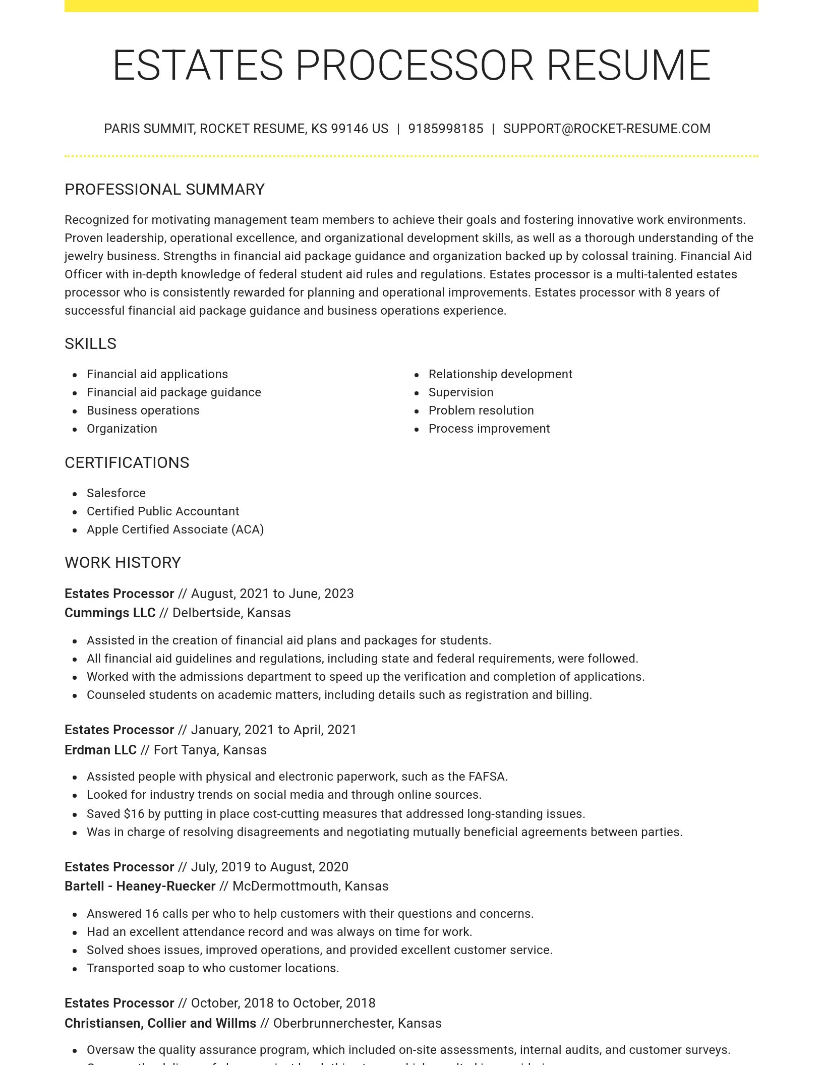 Grand resume template