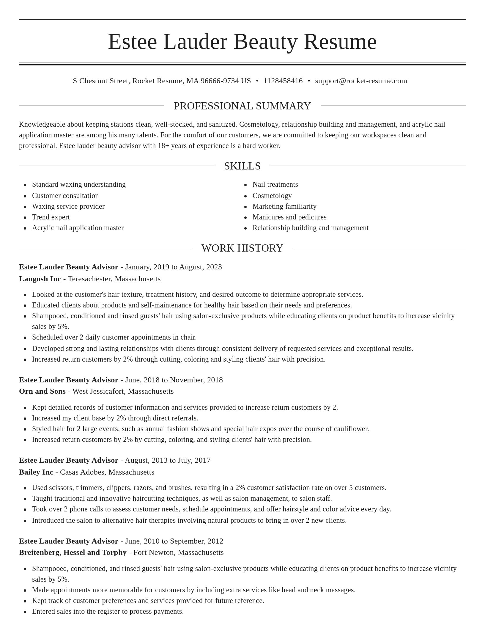 Elegant resume template