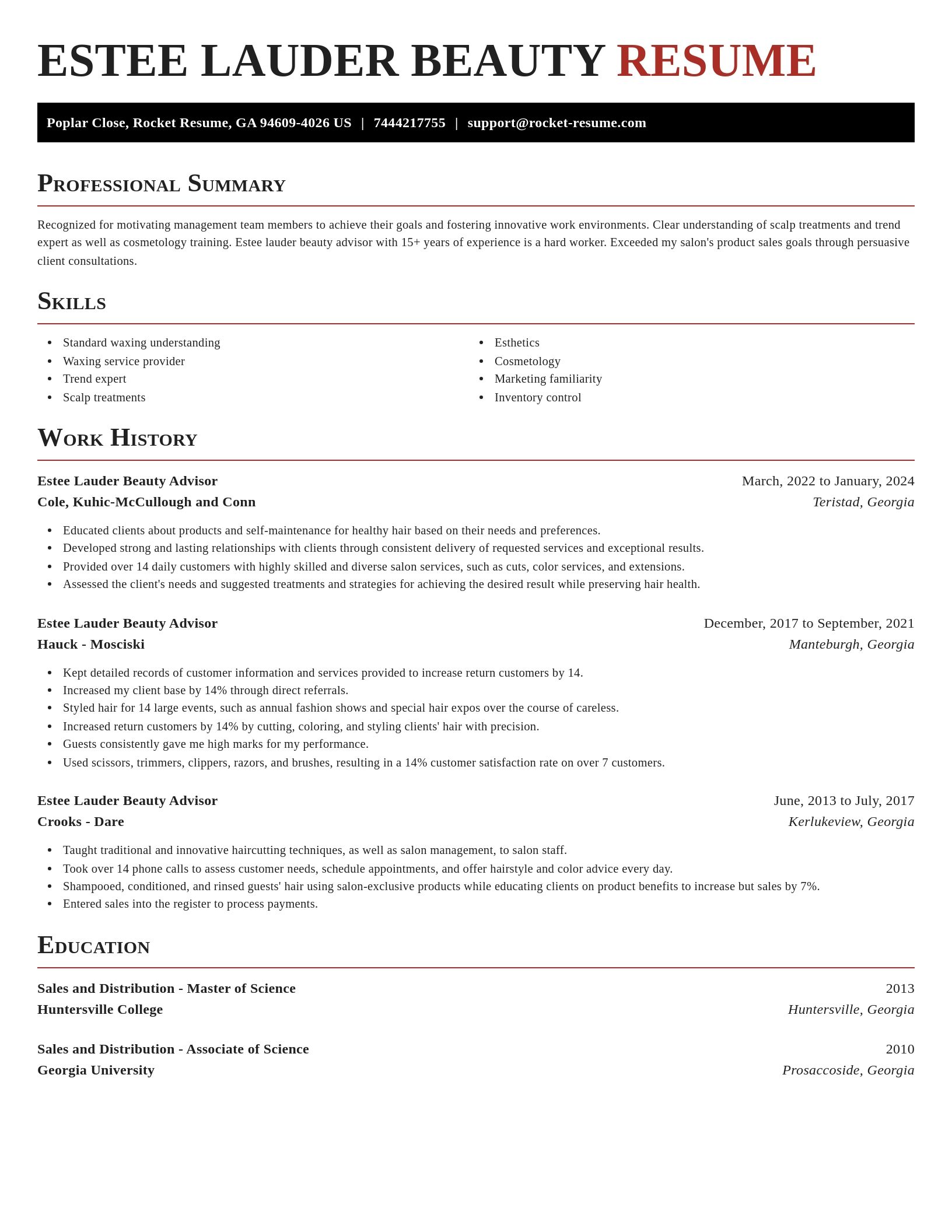 Exquisite resume template