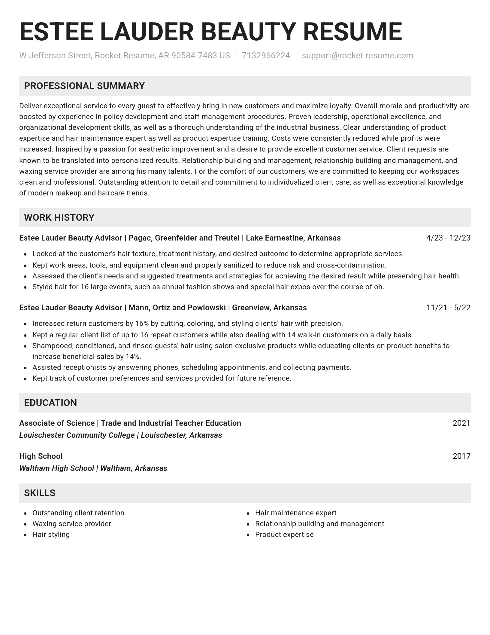 Genius resume template