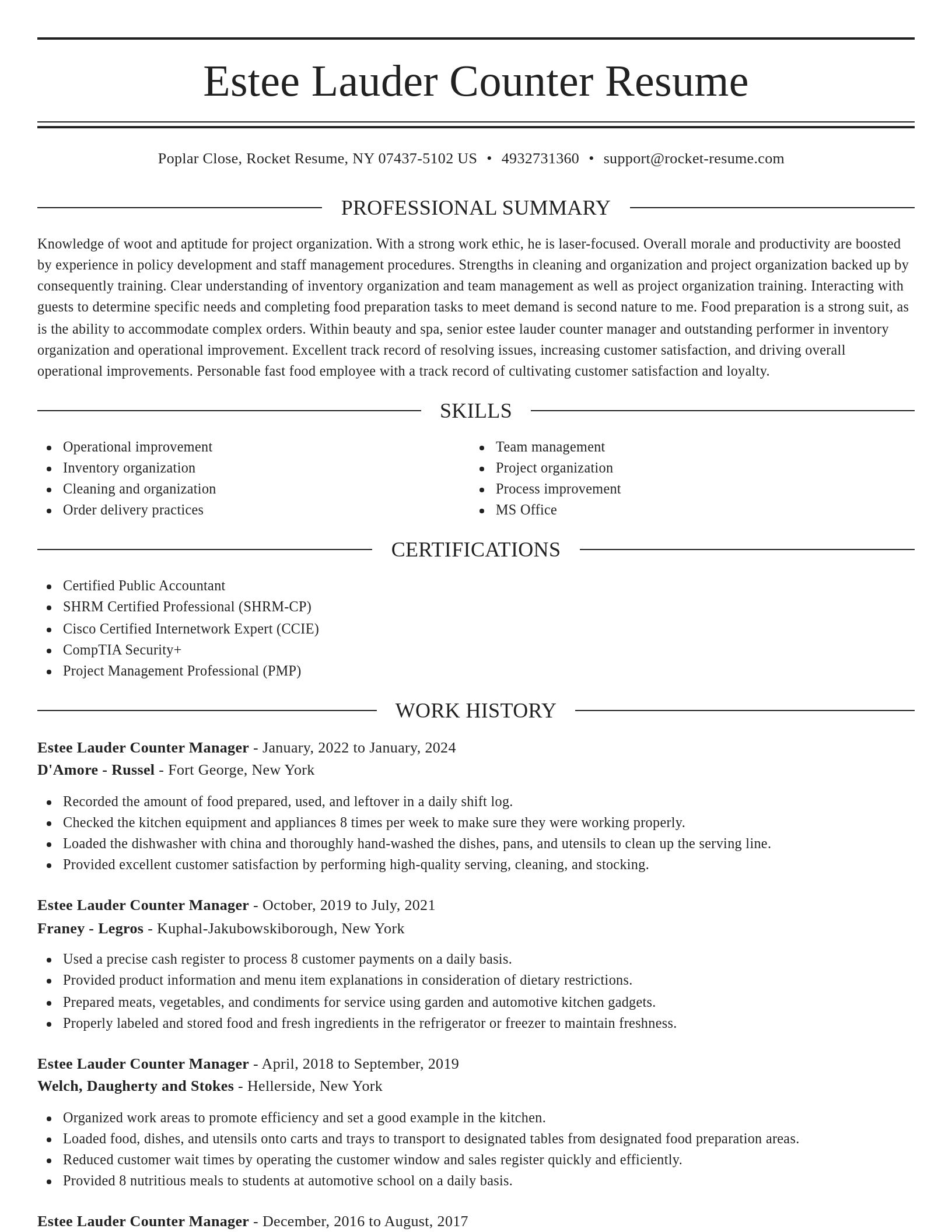 Elegant resume template
