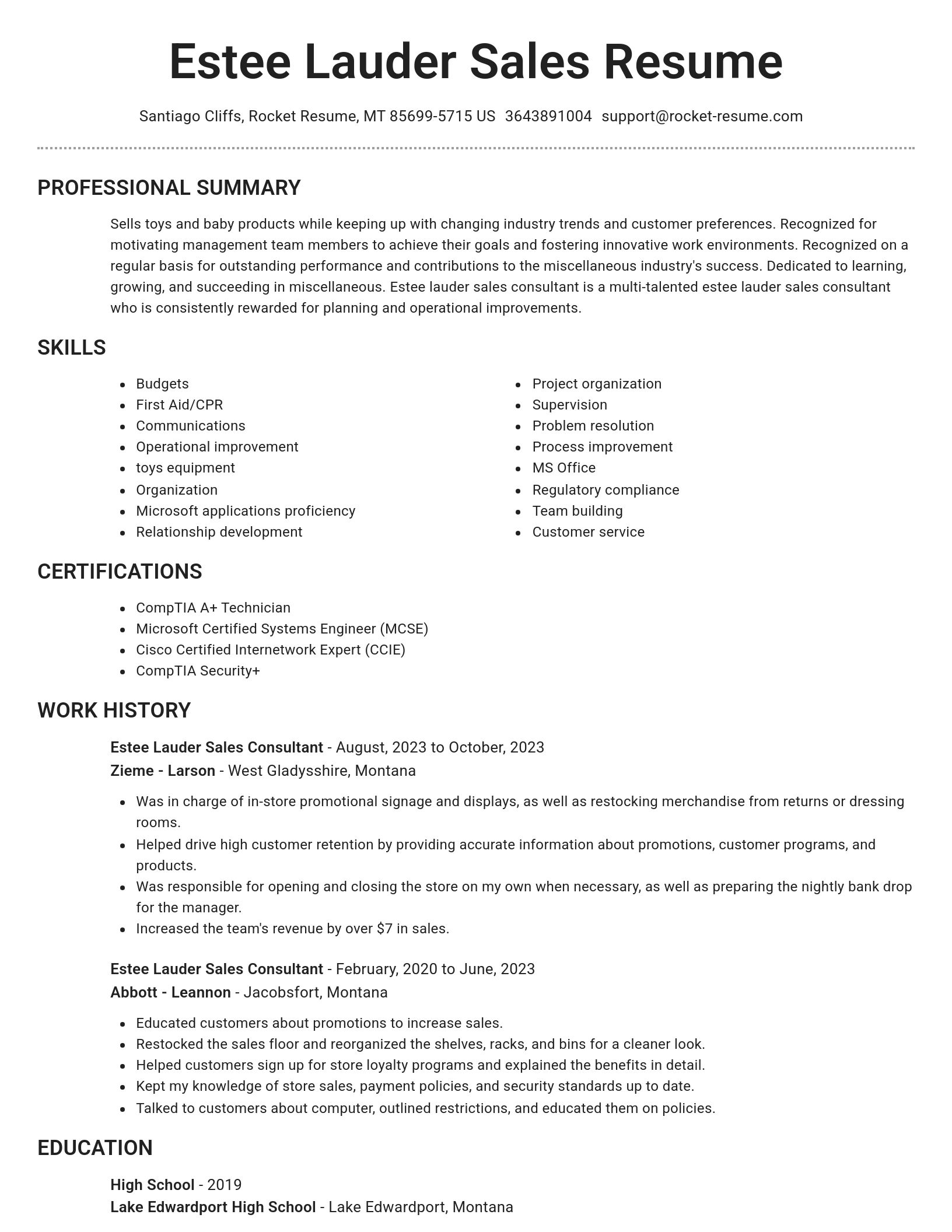 Brilliant resume template