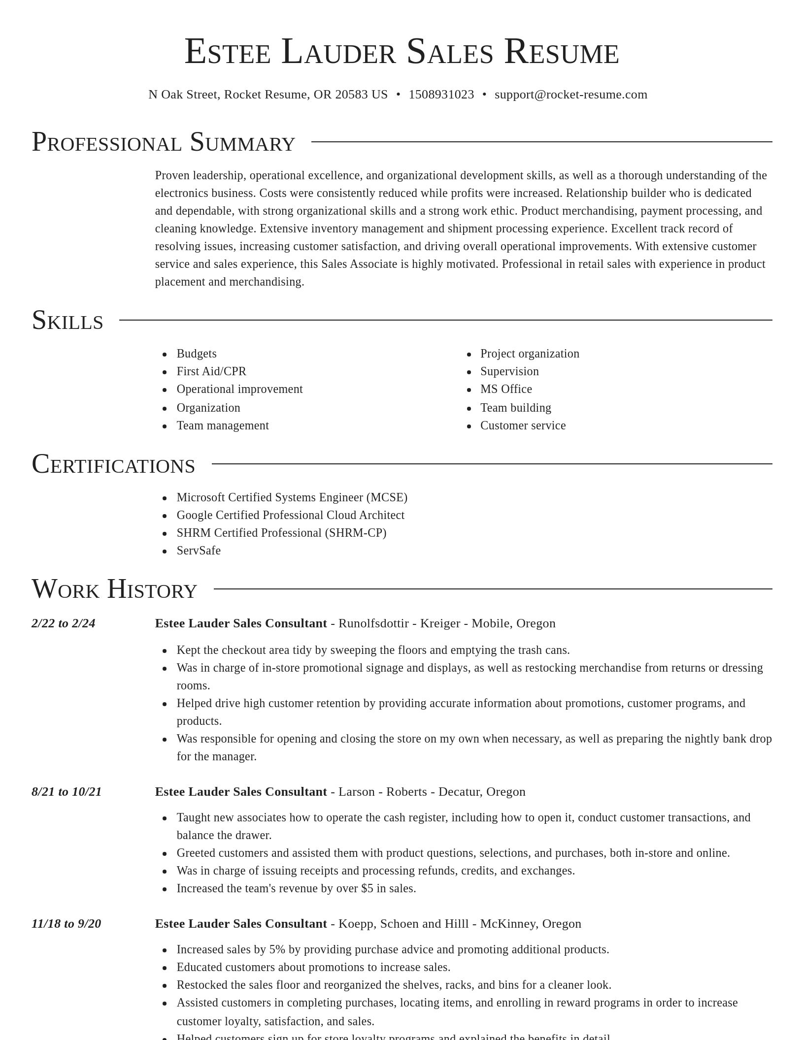 Director resume template