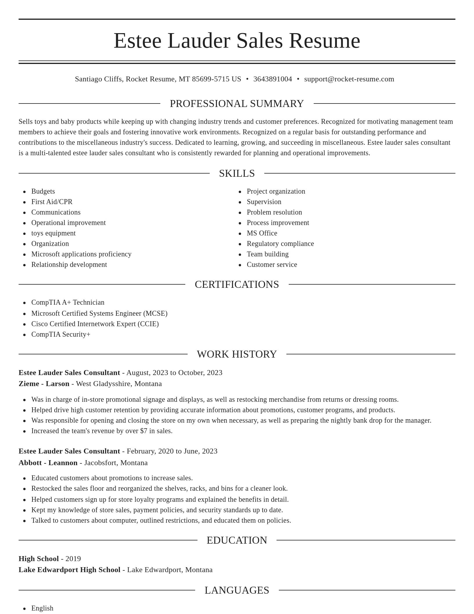 Elegant resume template