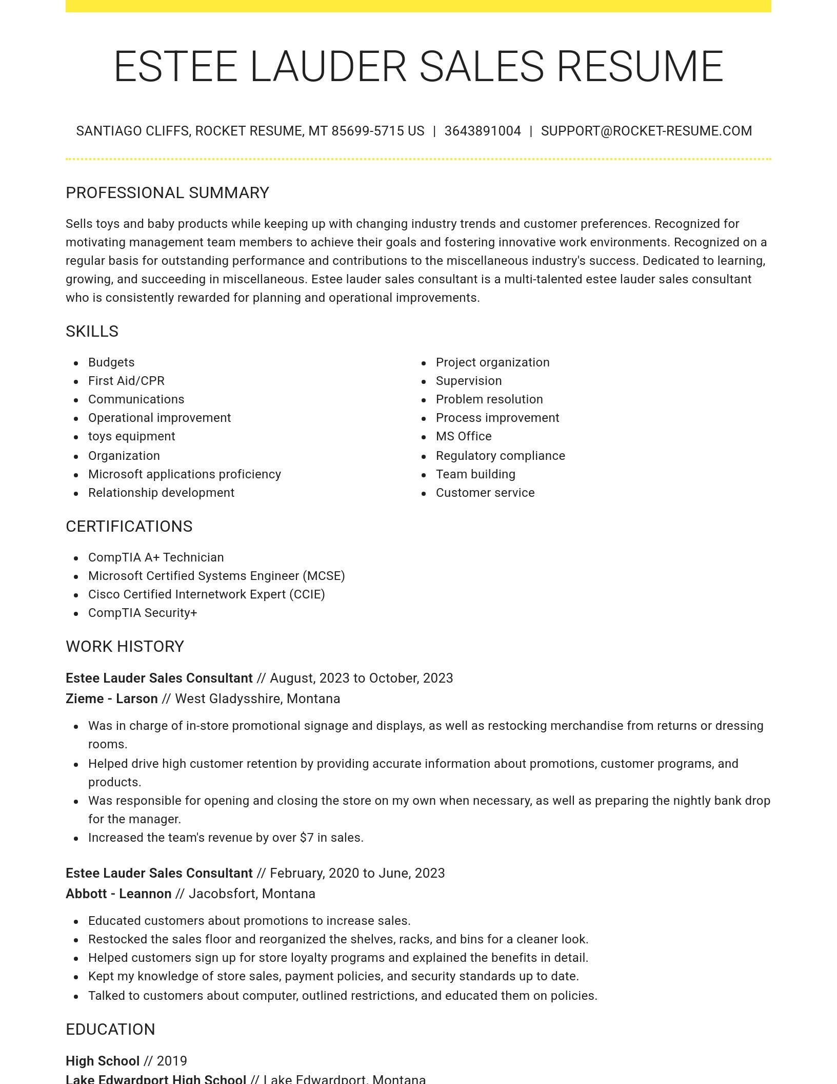 Grand resume template